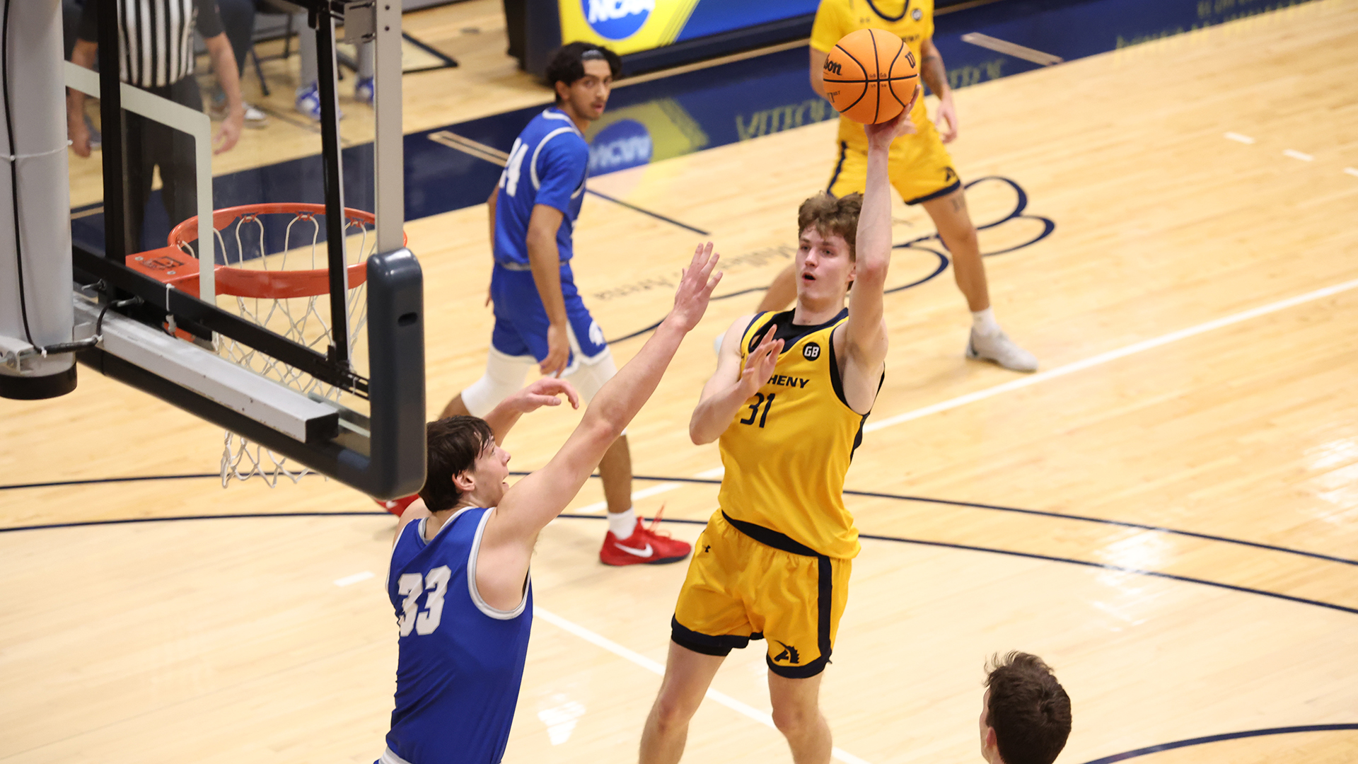 Allegheny College men’s basketball vs. Case Western Reserve, Dec. 13, 2025. Photo by Ed Mailliard.