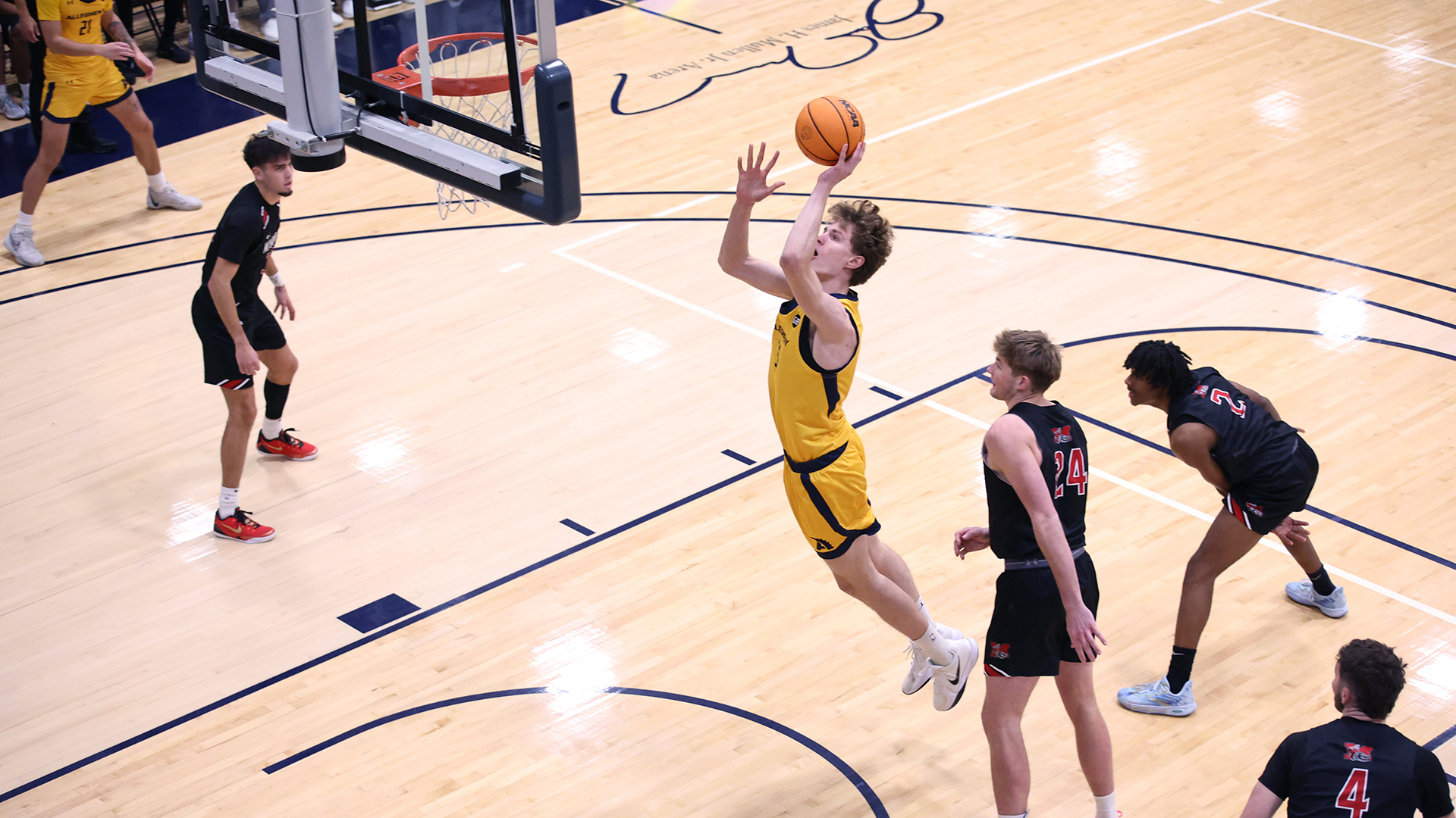 Allegheny College men’s basketball vs. Muskingum, Dec. 16, 2025. Photo by Ed Mailliard.
