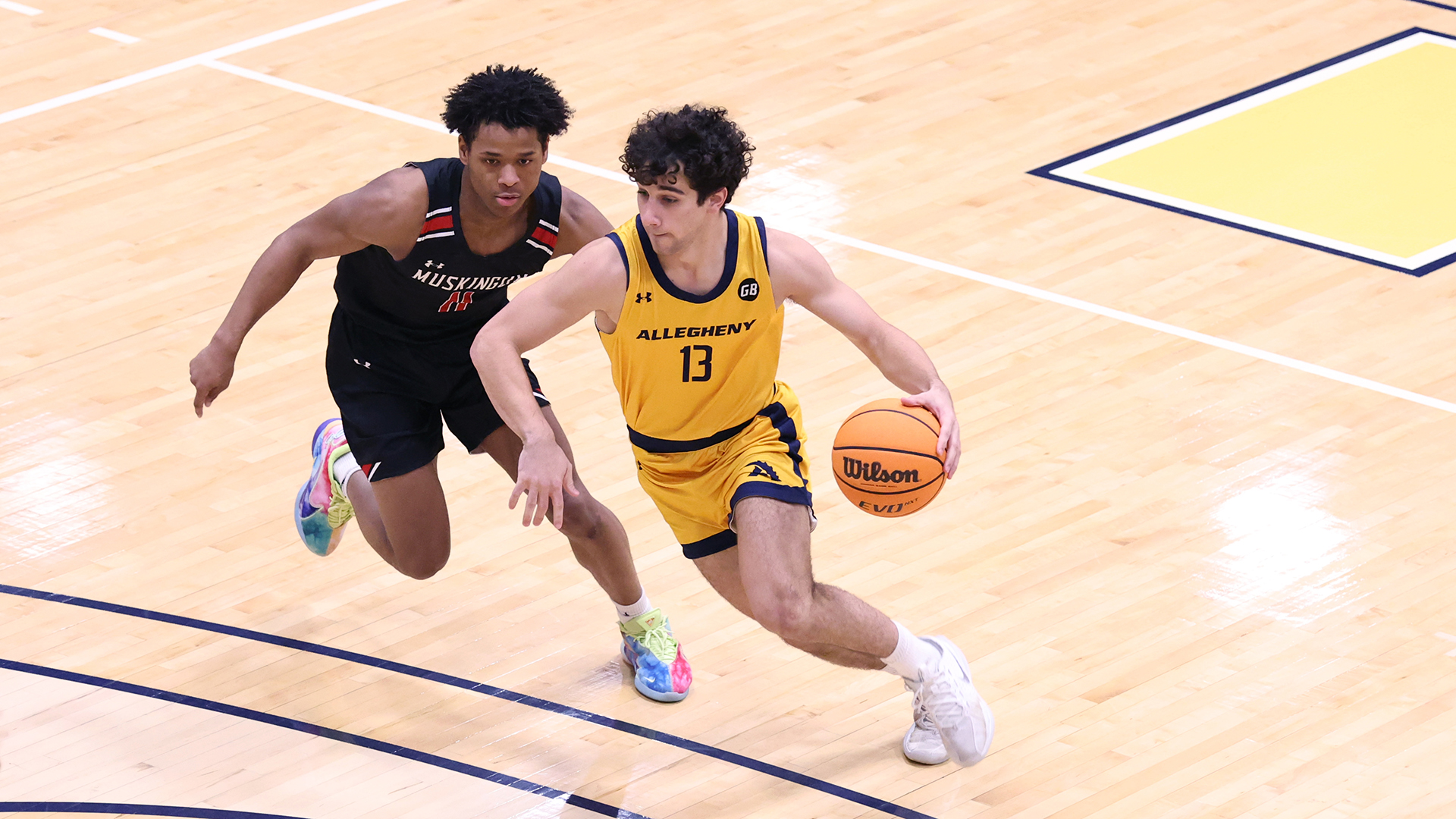 Allegheny College men’s basketball vs. Muskingum, Dec. 16, 2025. Photo by Ed Mailliard.