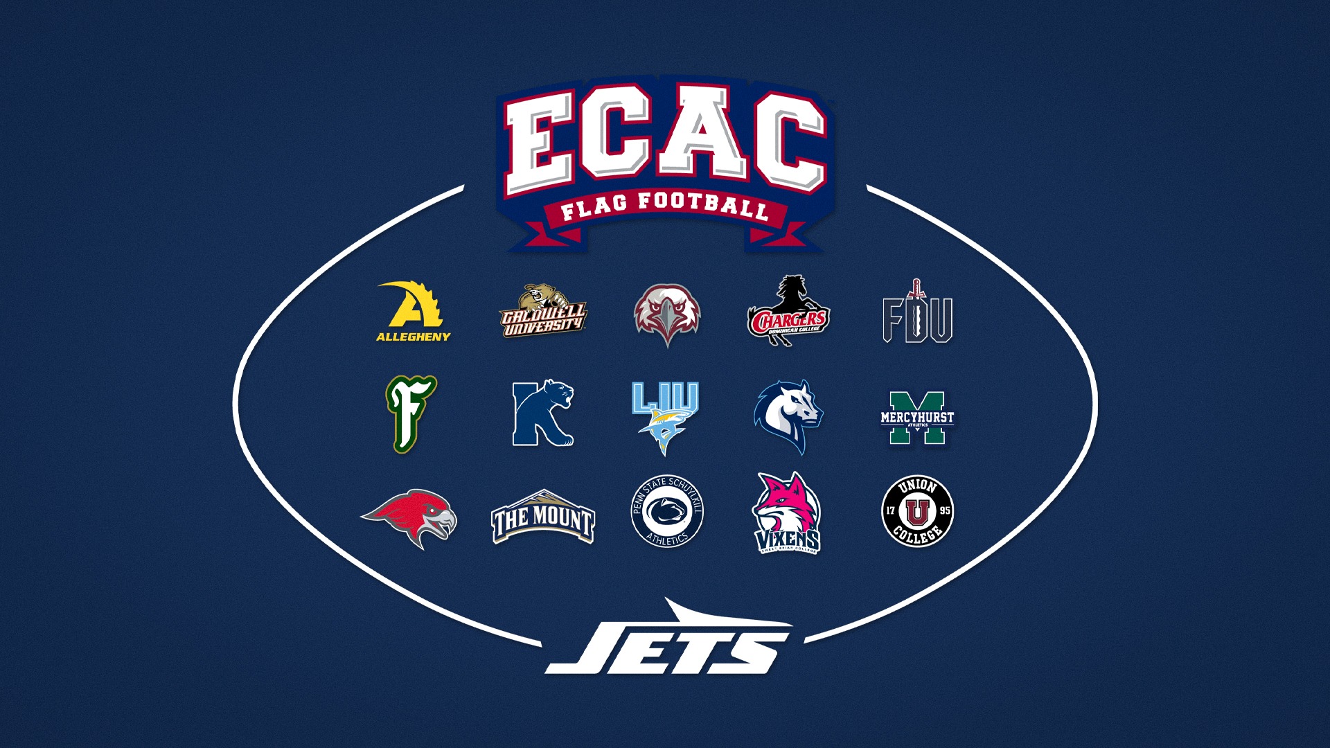 ECAC Women's Flag Football League announcement graphic