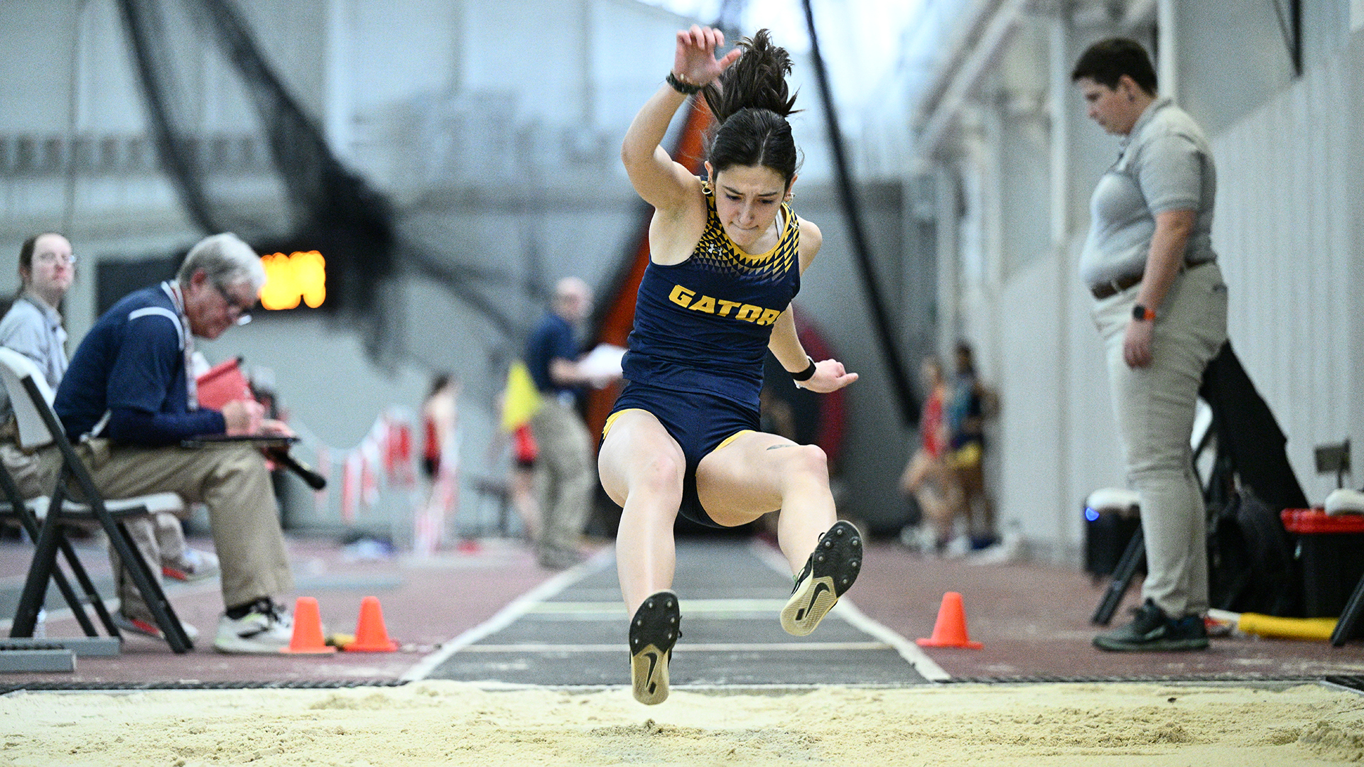 Allegheny women's track and field at the 2025 PAC Indoor Championships. Photo by Robert Hayes.