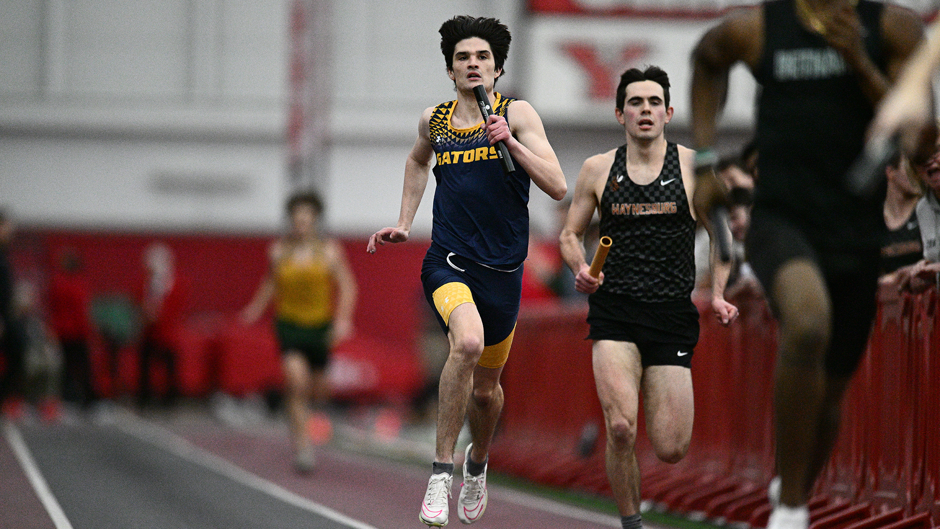 Allegheny men's track and field at the 2025 PAC Indoor Championships. Photo by Robert Hayes.