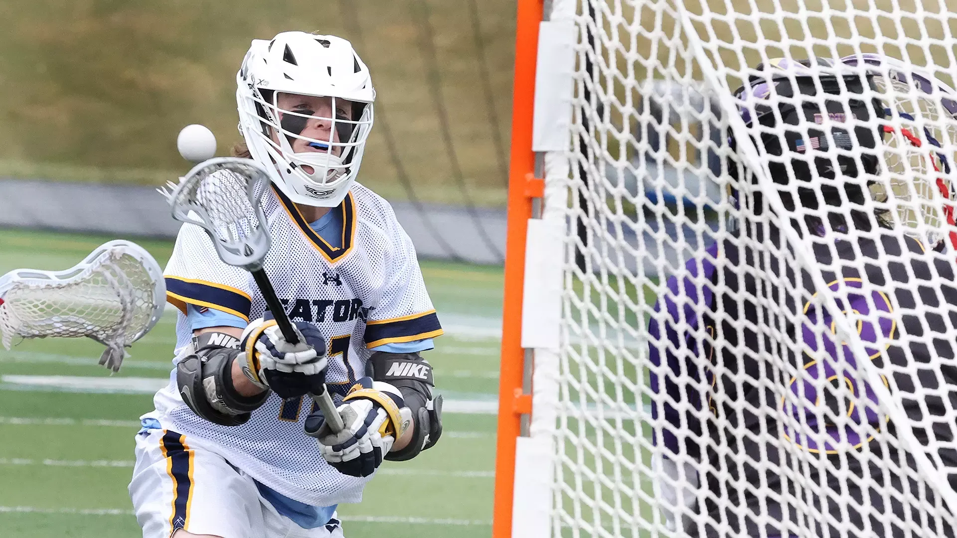 Allegheny College men’s lacrosse vs. Elmira, 3-29-25. Photo by Ed Mailliard.