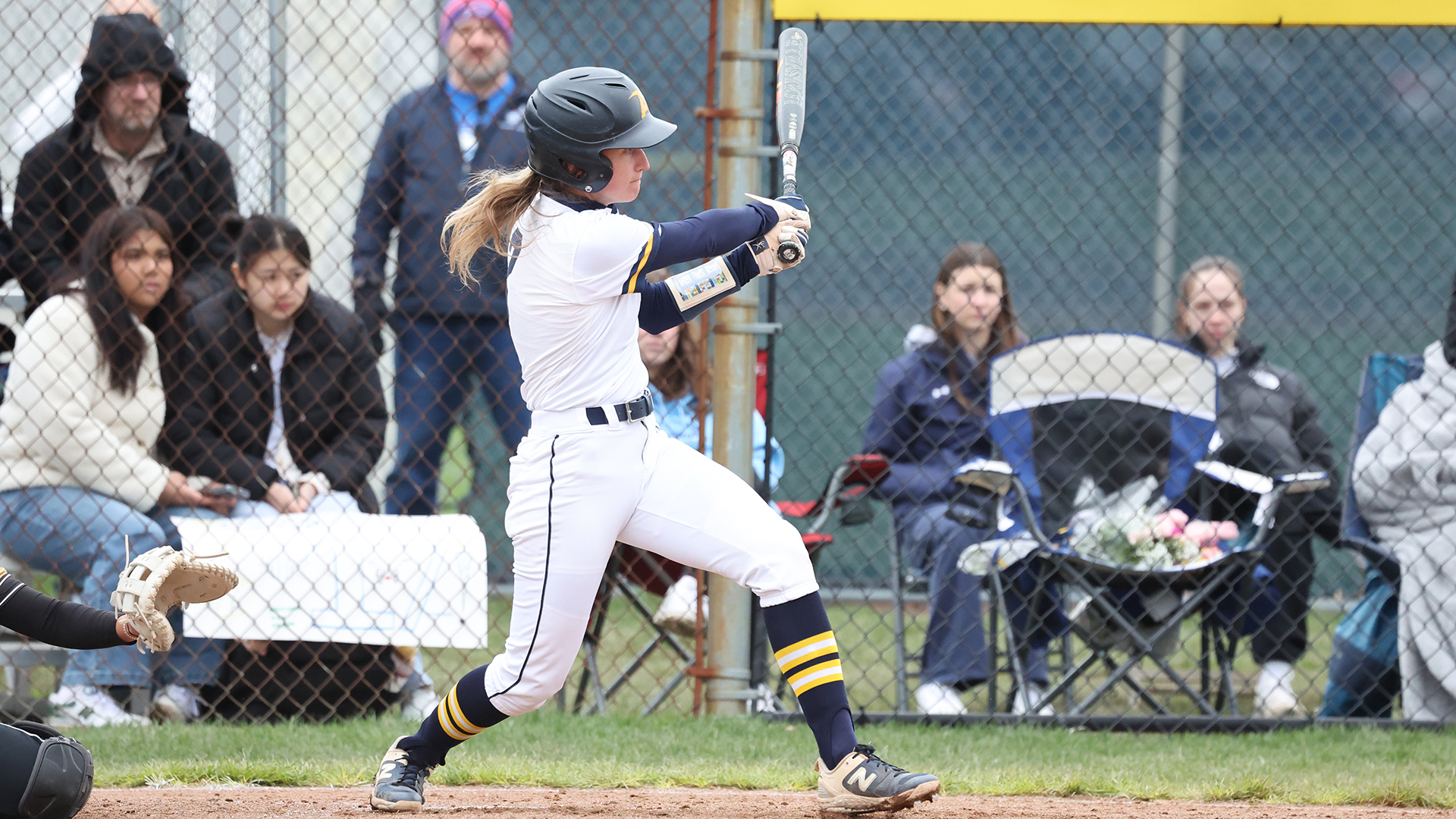 Allegheny College softball on Senior Day vs. Geneva, 4-12-25. Photo by Ed Mailliard.