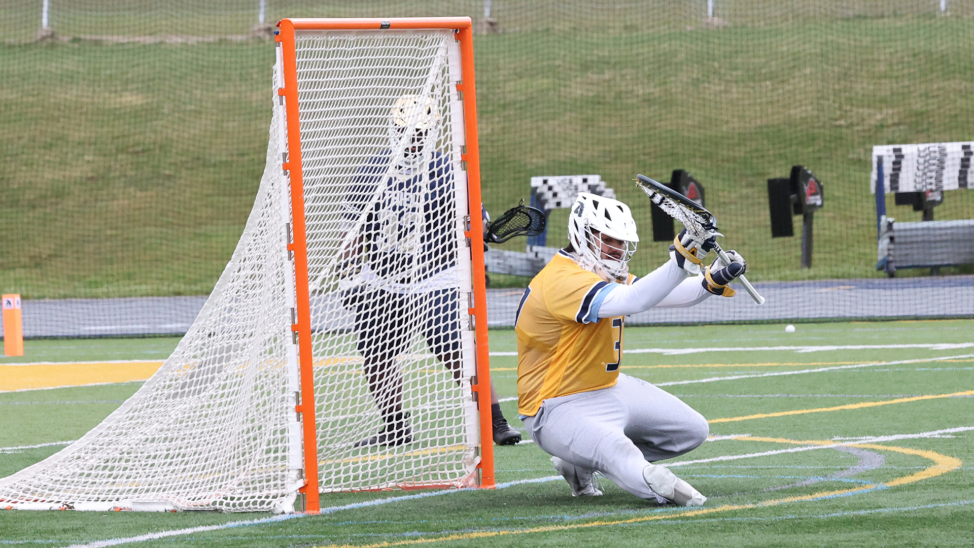 Allegheny College men’s lacrosse on Senior Day vs. Thiel, 4-12-25. Photo by Ed Mailliard.