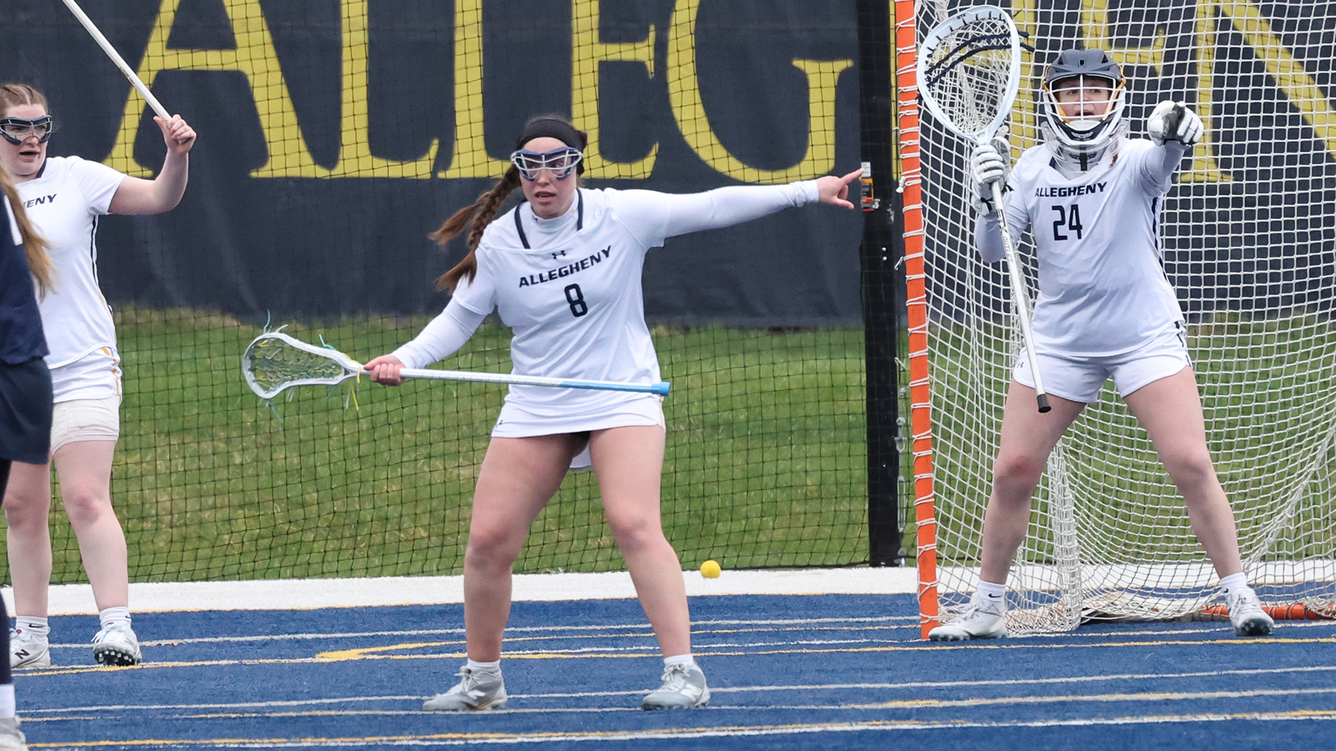 Allegheny College women’s lacrosse vs. Thiel, 4-12-25. Photo by Ed Mailliard.