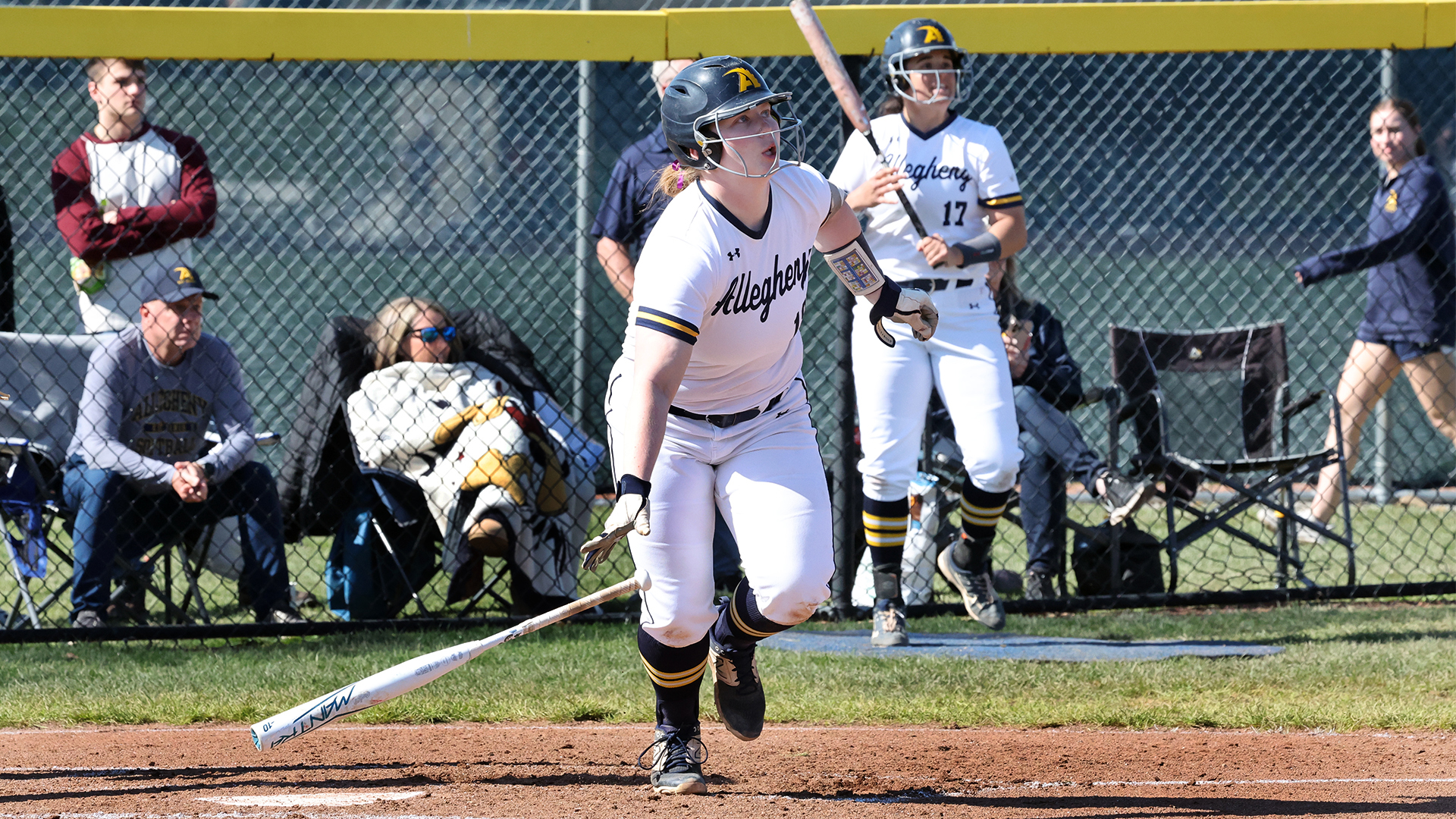 Allegheny College softball vs. Westminster 4-17-25. Photo by Ed Mailliard.