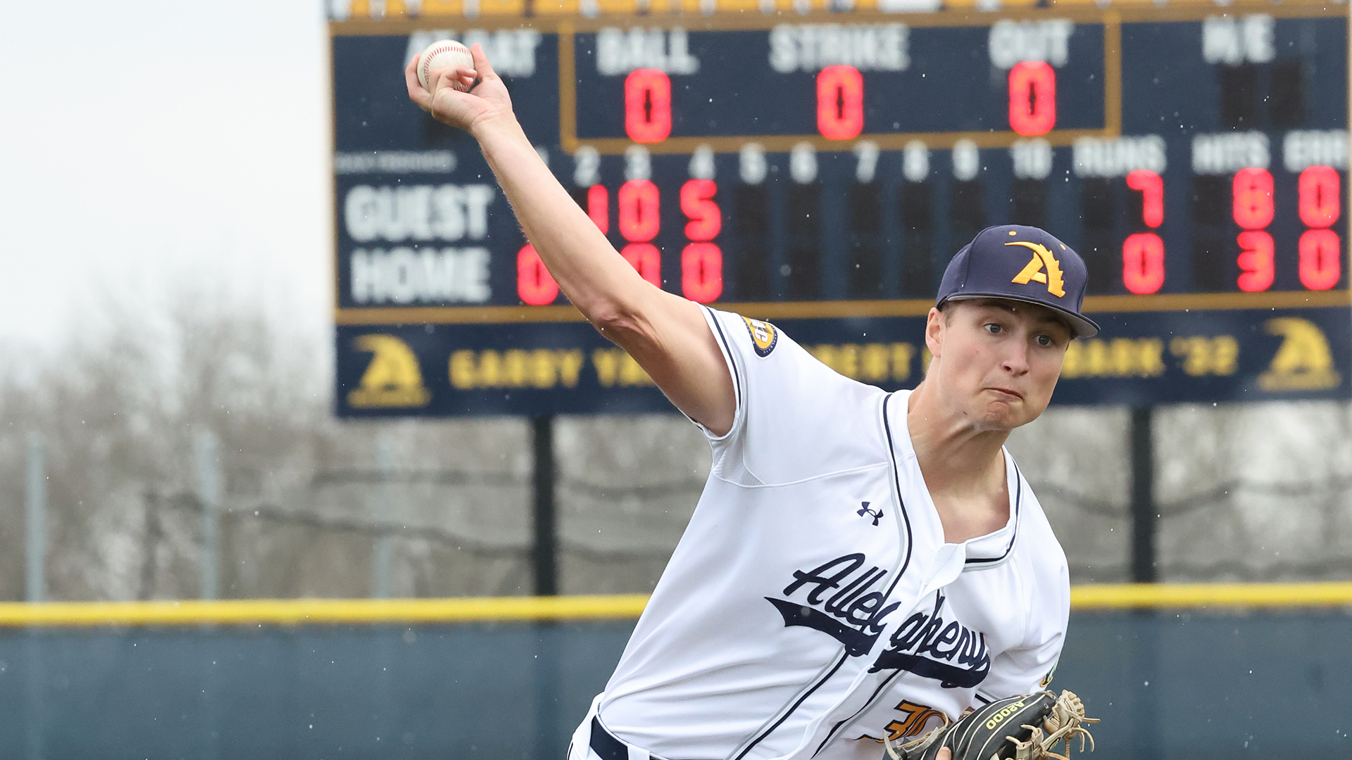 Allegheny College baseball vs. W&J, 4-18-25. Photo by Ed Mailliard.