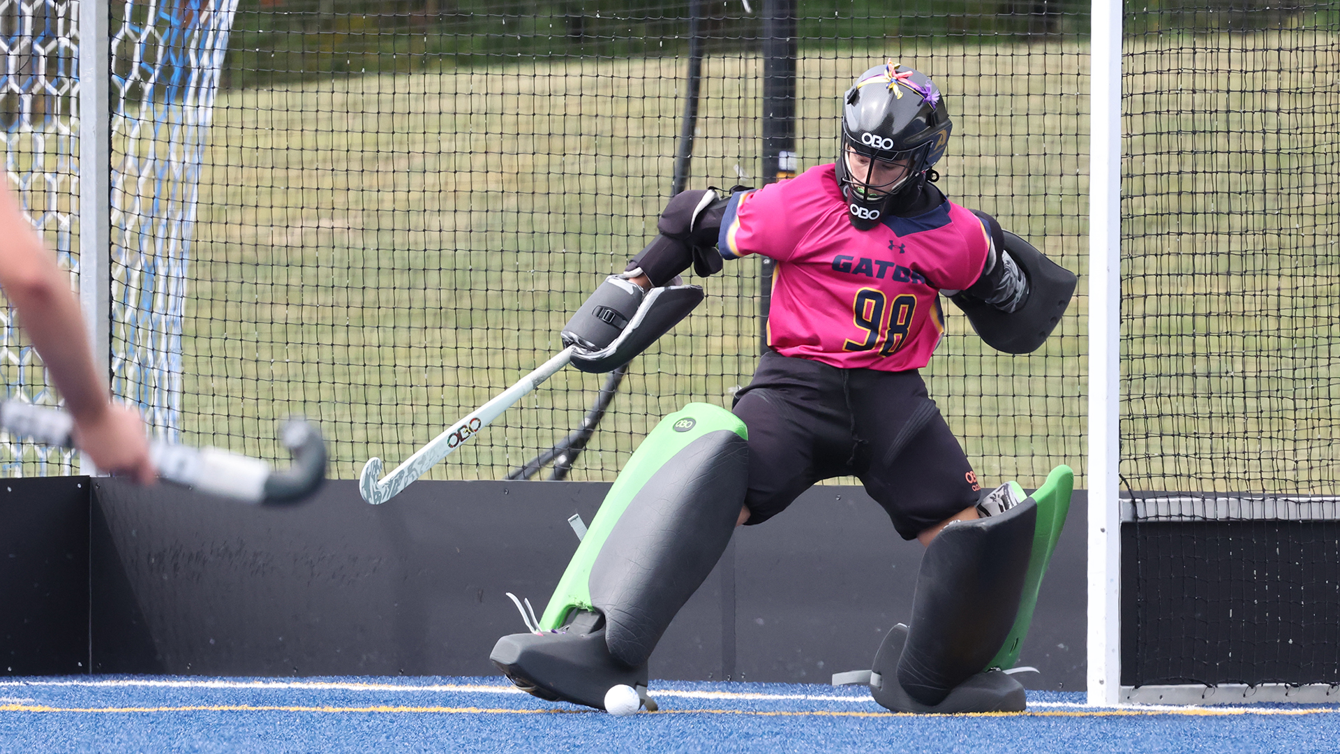 Allegheny College field hockey vs. Nazareth, Sept. 13, 2025. Photo by Ed Mailliard.