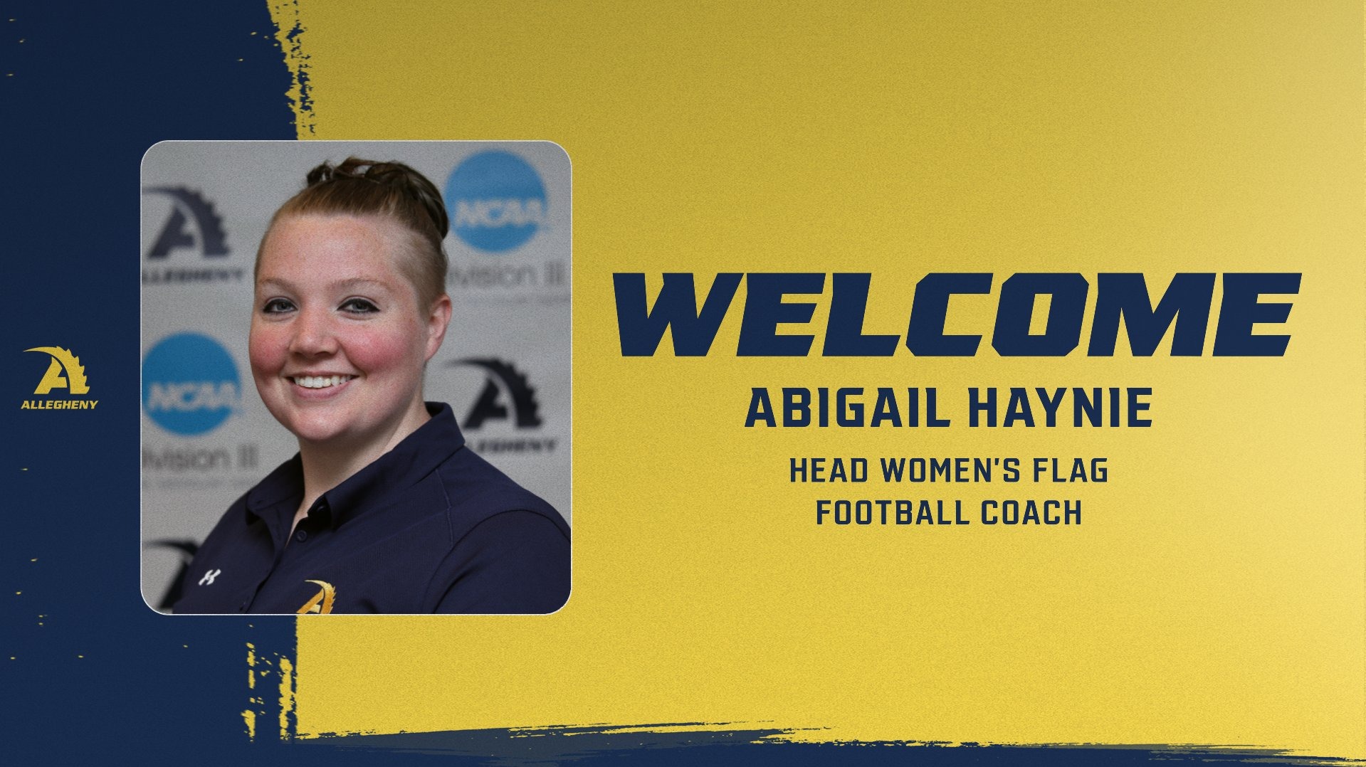 Welcome Abigail Haynie, head women's flag football coach.