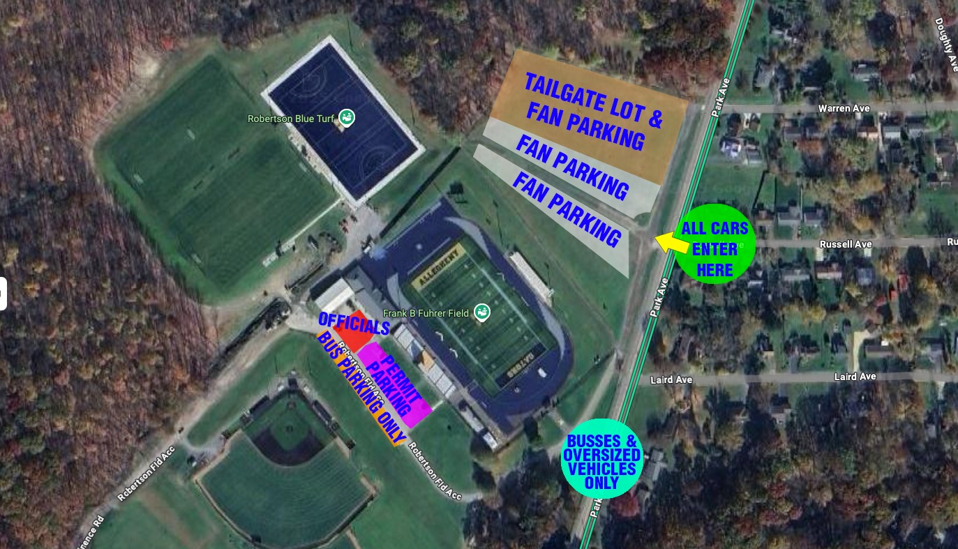 Robertson Parking Map Upper entry
