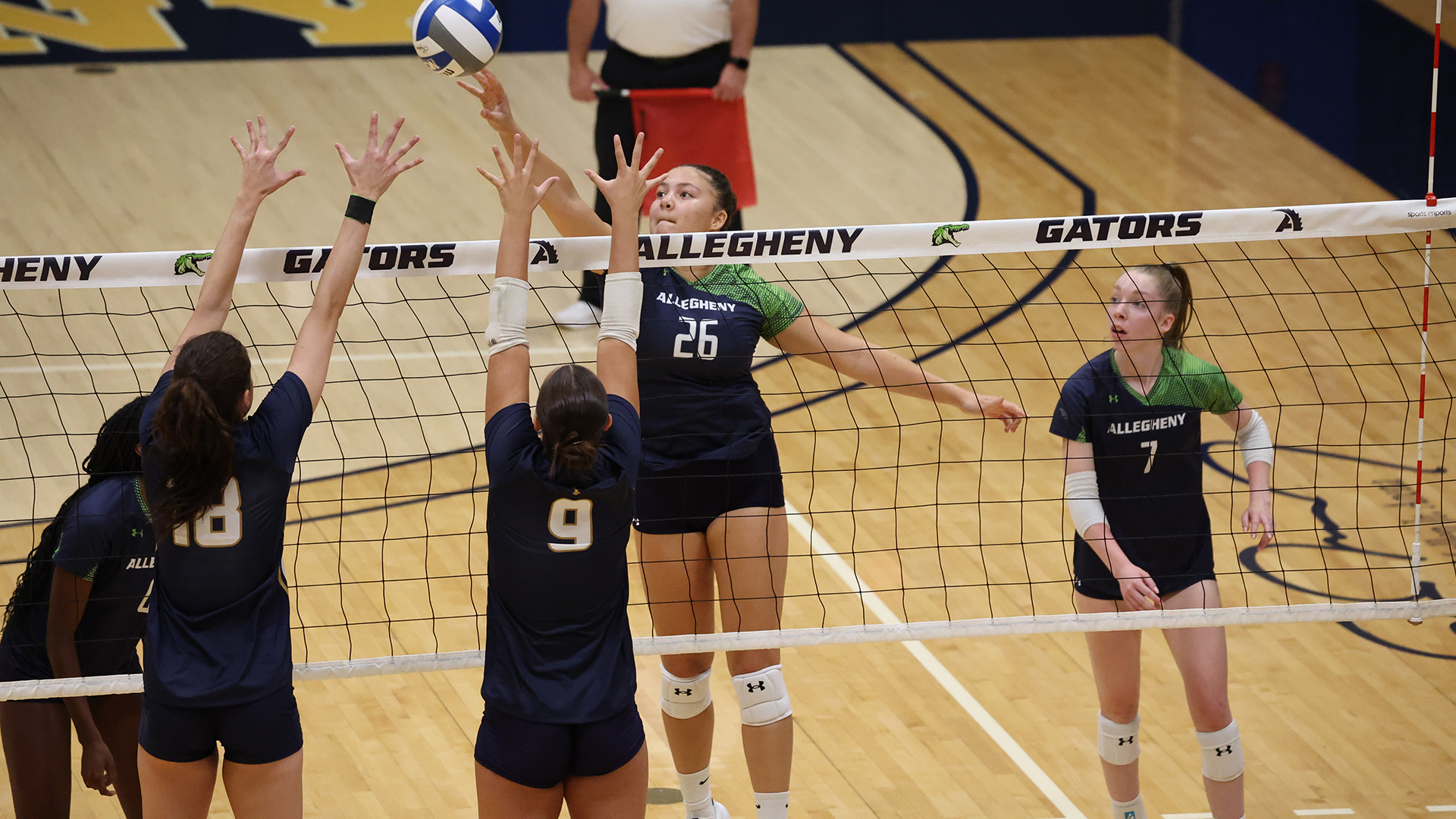 Allegheny College volleyball vs. John Carroll, Sept. 3, 2025. Photo by Ed Mailliard.