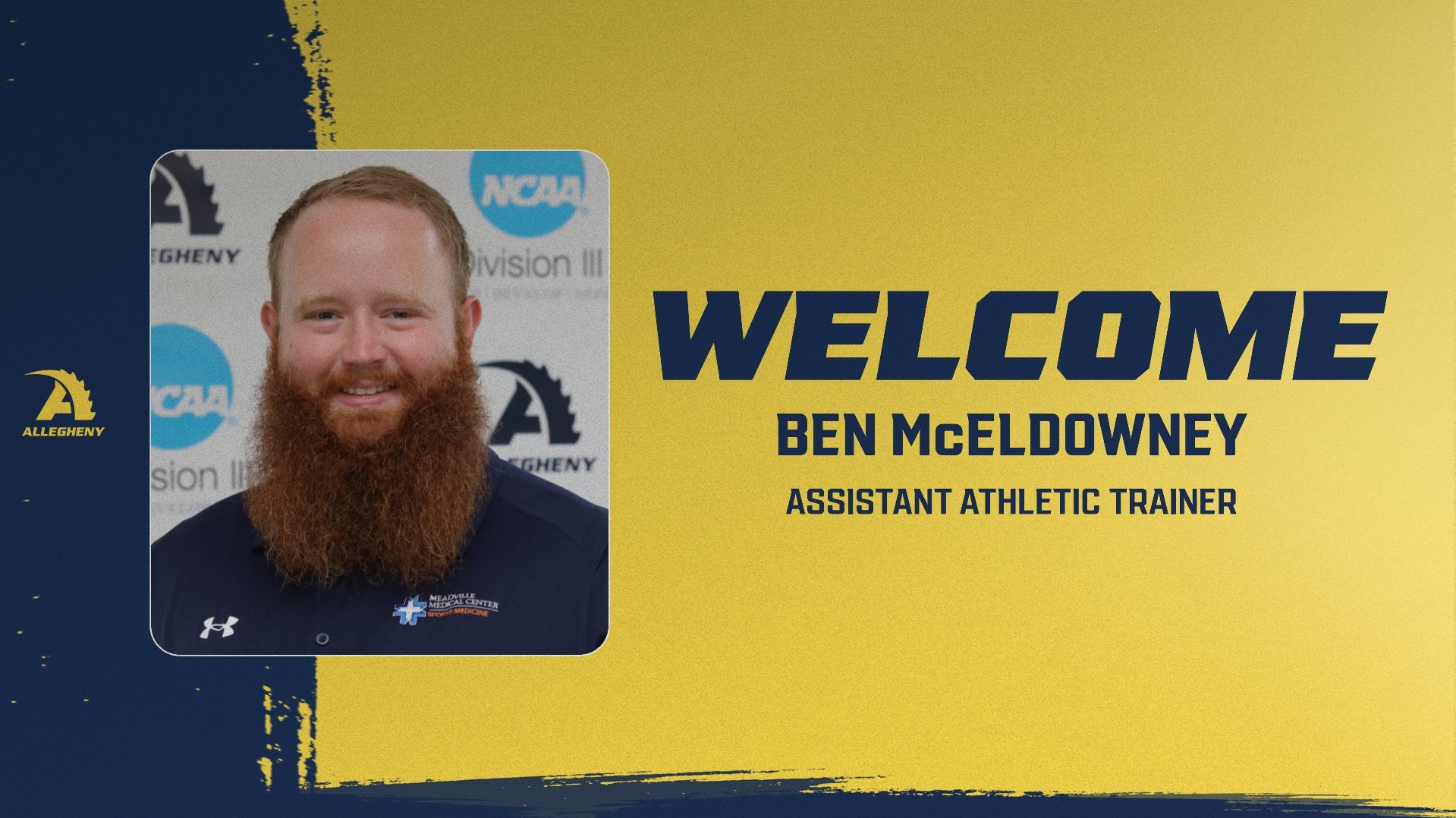 Welcome assistant athletic trainer Ben McEldowney