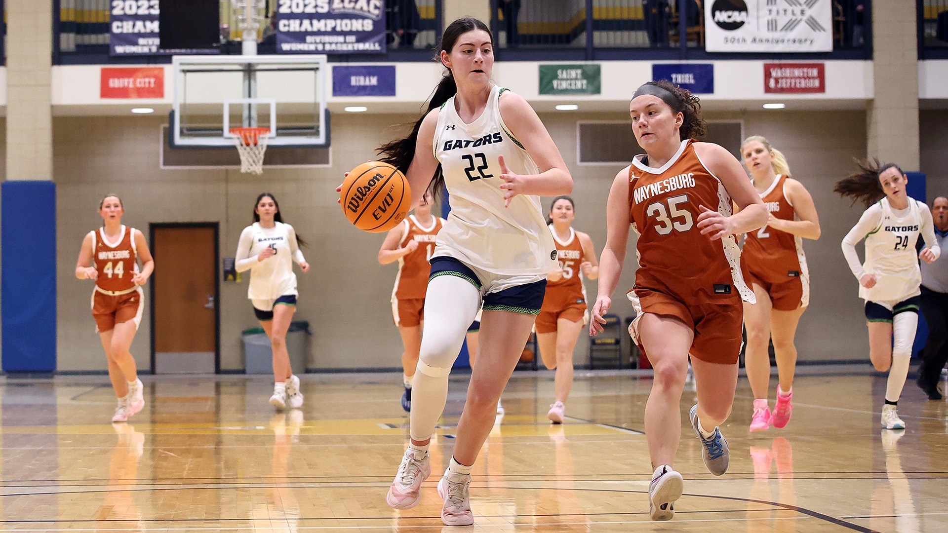 Allegheny College women’s basketball vs. Waynesburg, Jan. 10, 2026. Photo by Ed Maailliard.