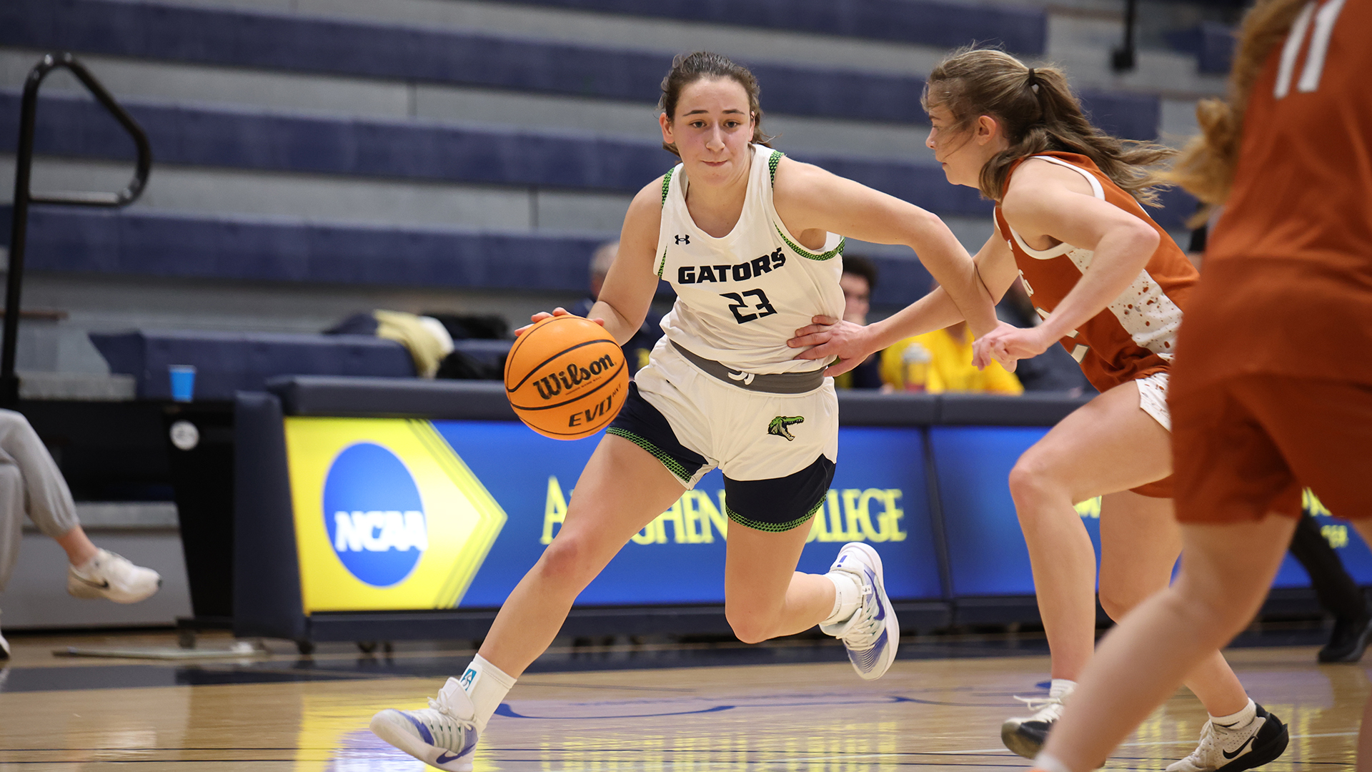 Allegheny College women’s basketball vs. Waynesburg, Jan. 10, 2026. Photo by Ed Maailliard.