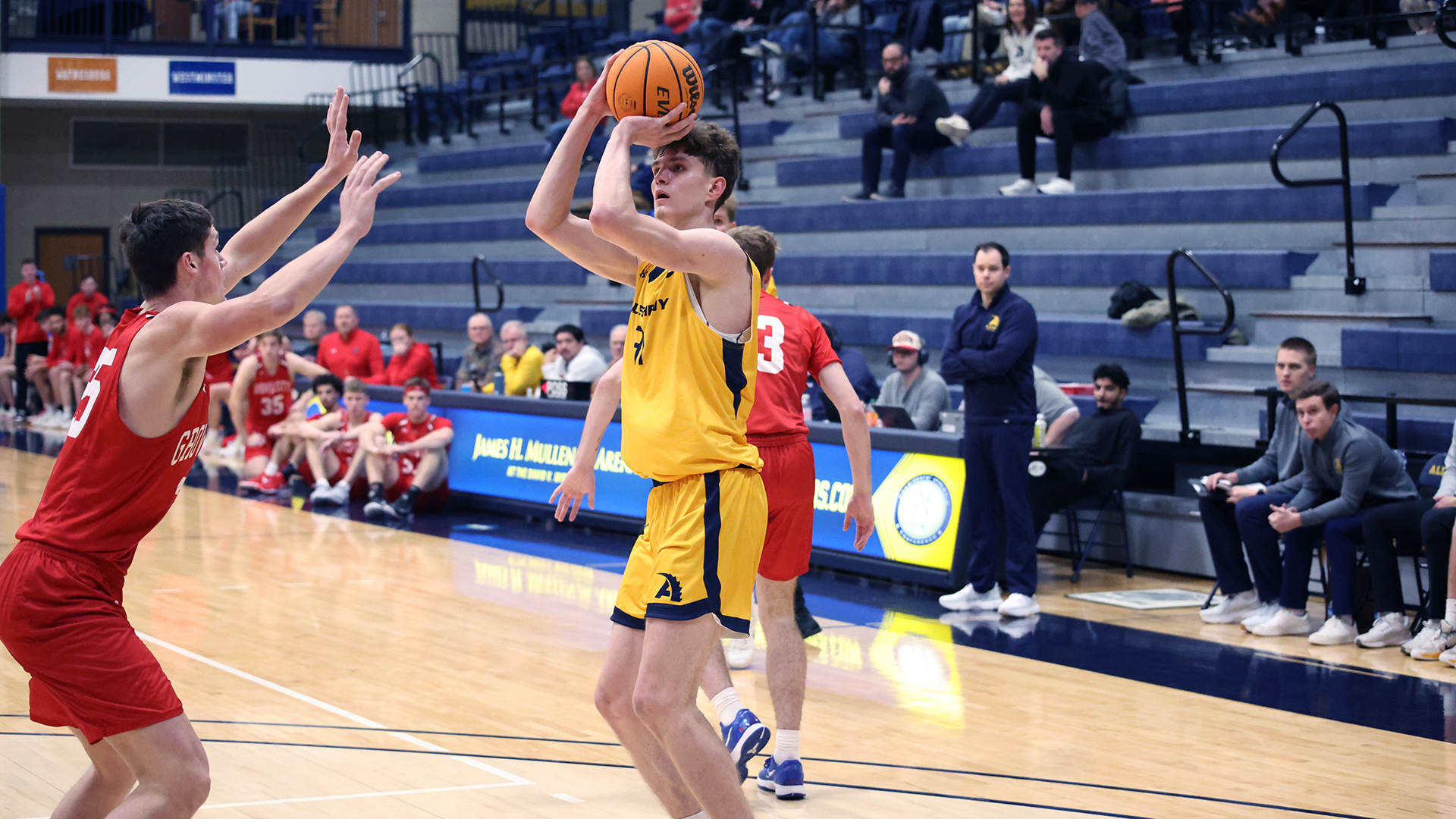 Allegheny College men’s basketball vs. Grove City College, Jan. 14, 2026. Photo by Ed Maailliard.