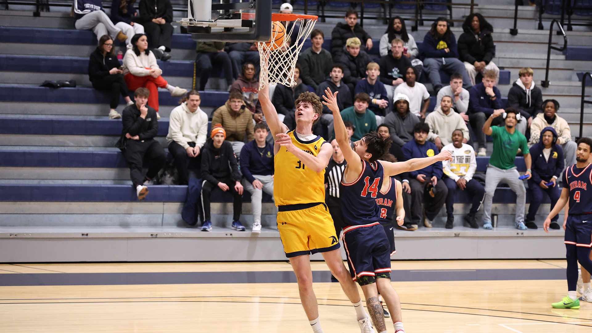 Allegheny College men’s basketball vs. Hiram, Jan. 21, 2026. Photo by Ed Mailliard.