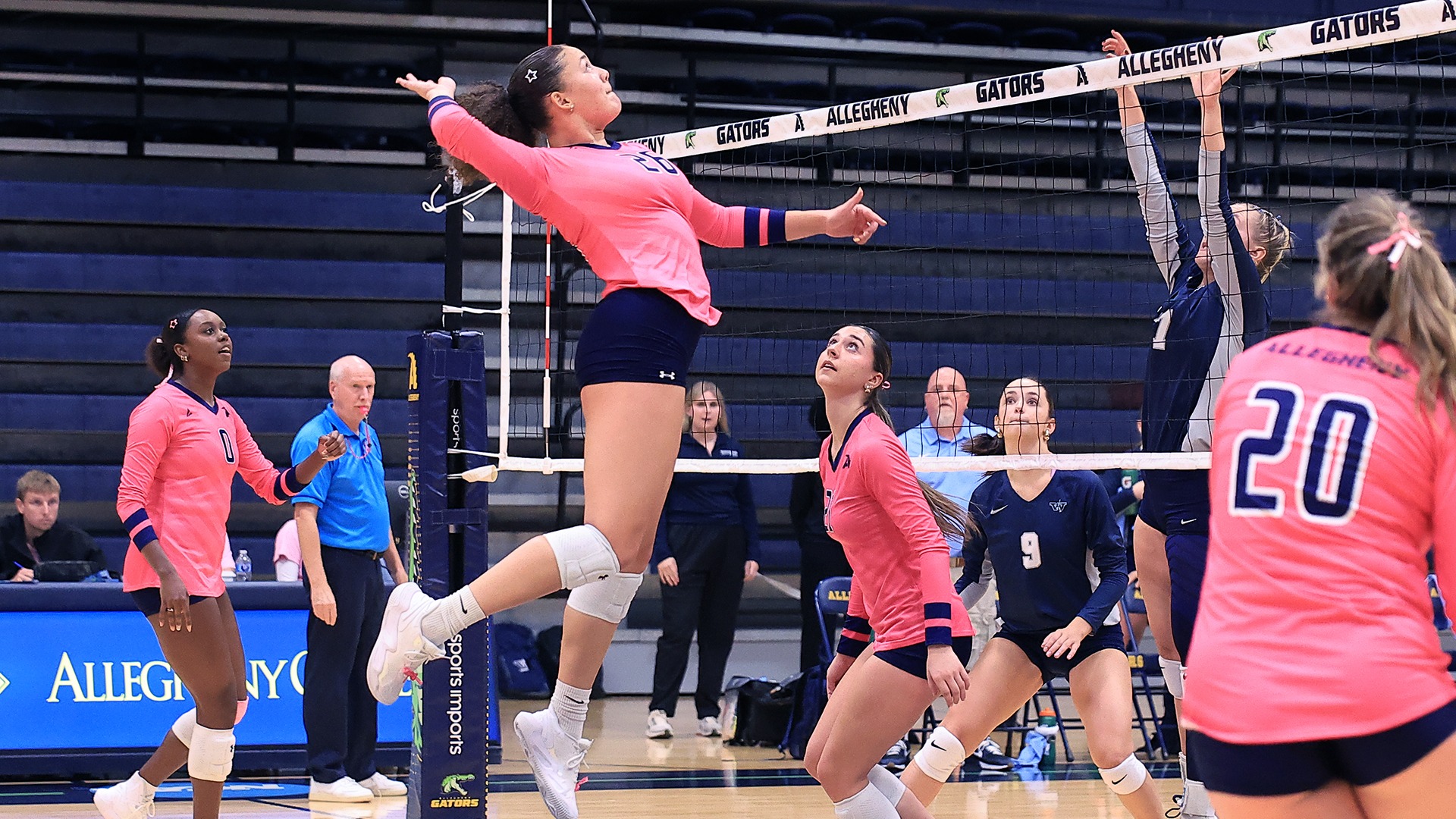 Allegheny College volleyball vs. Westminster, Oct. 13, 2026. Photo by Ed Mailliard.
