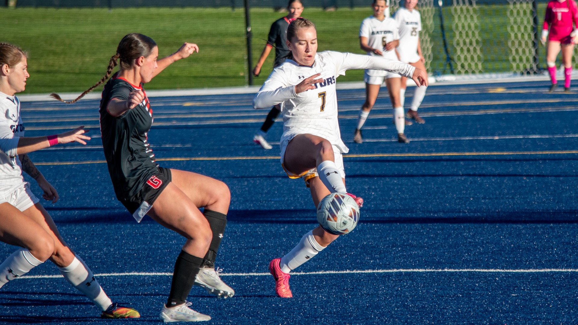 Allegheny's Madeline Schneider vs. Grove City, Oct. 17, 2026. Photo by Luke Dieter.