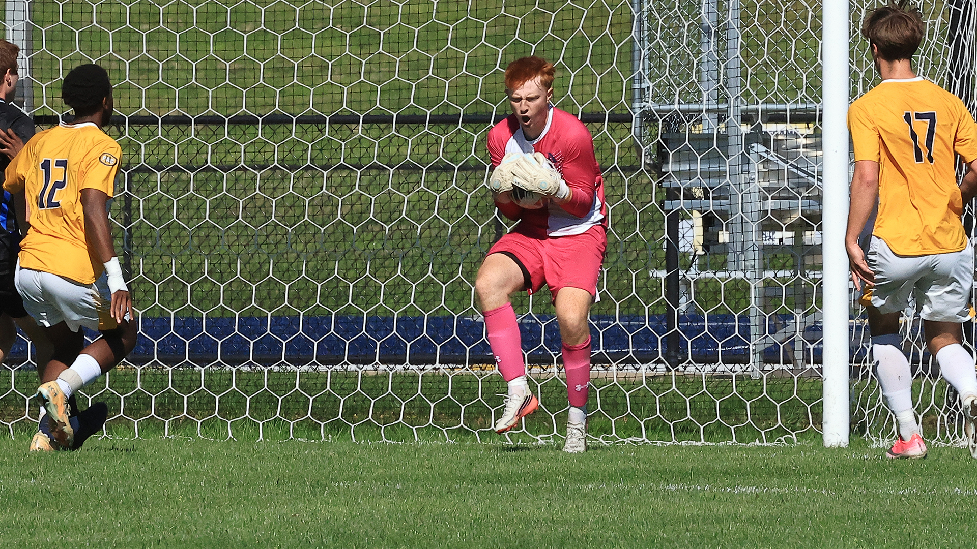 Allegheny College men’s soccer senior day vs. Bryant and Stratton (Rochester), Oct. 3, 2026. Photo by Ed Mailliard.