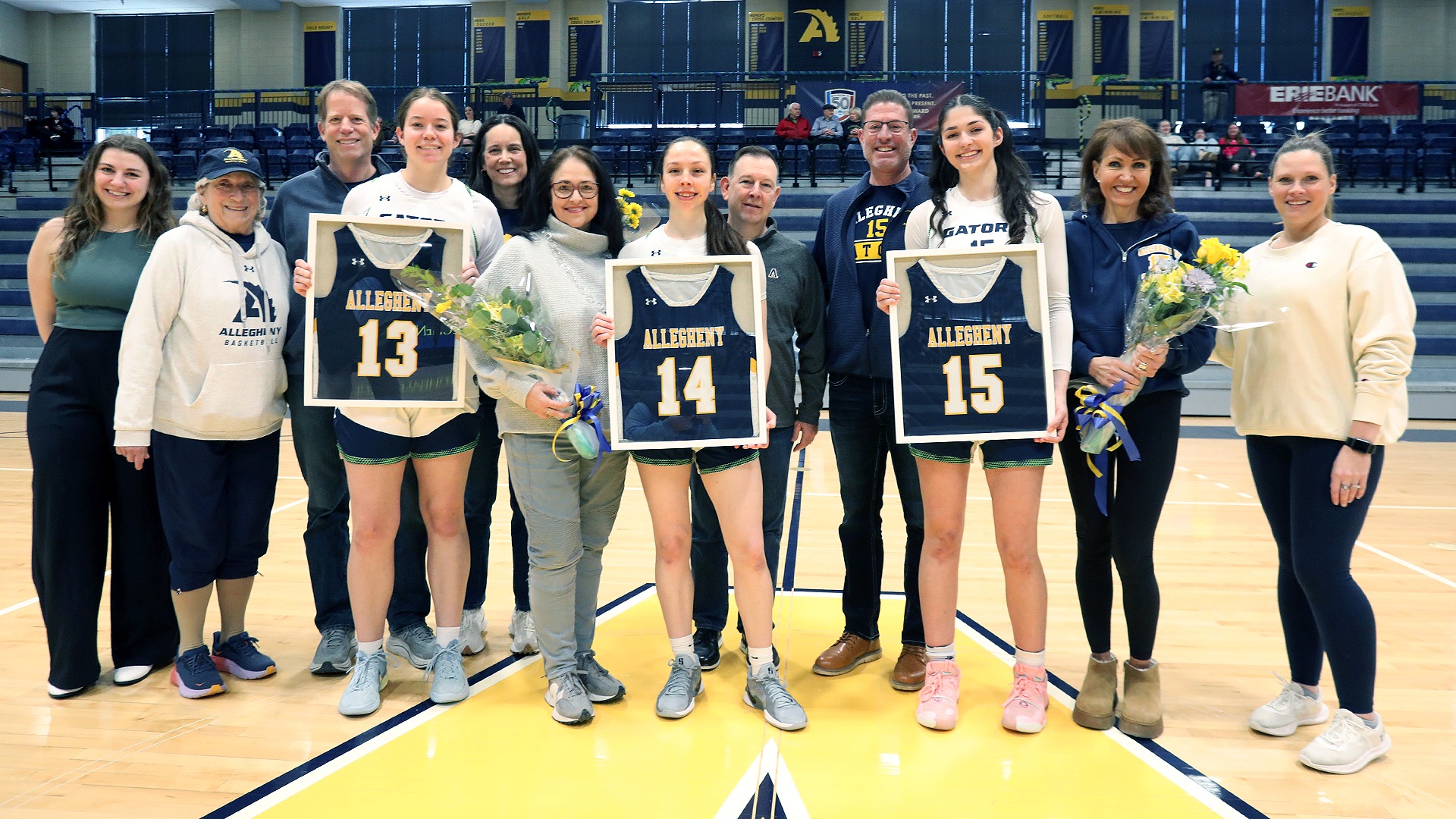 Allegheny College women’s basketball vs. Franciscan on Senior Day, Feb. 14, 2026. Photo by Ed Mailliard.