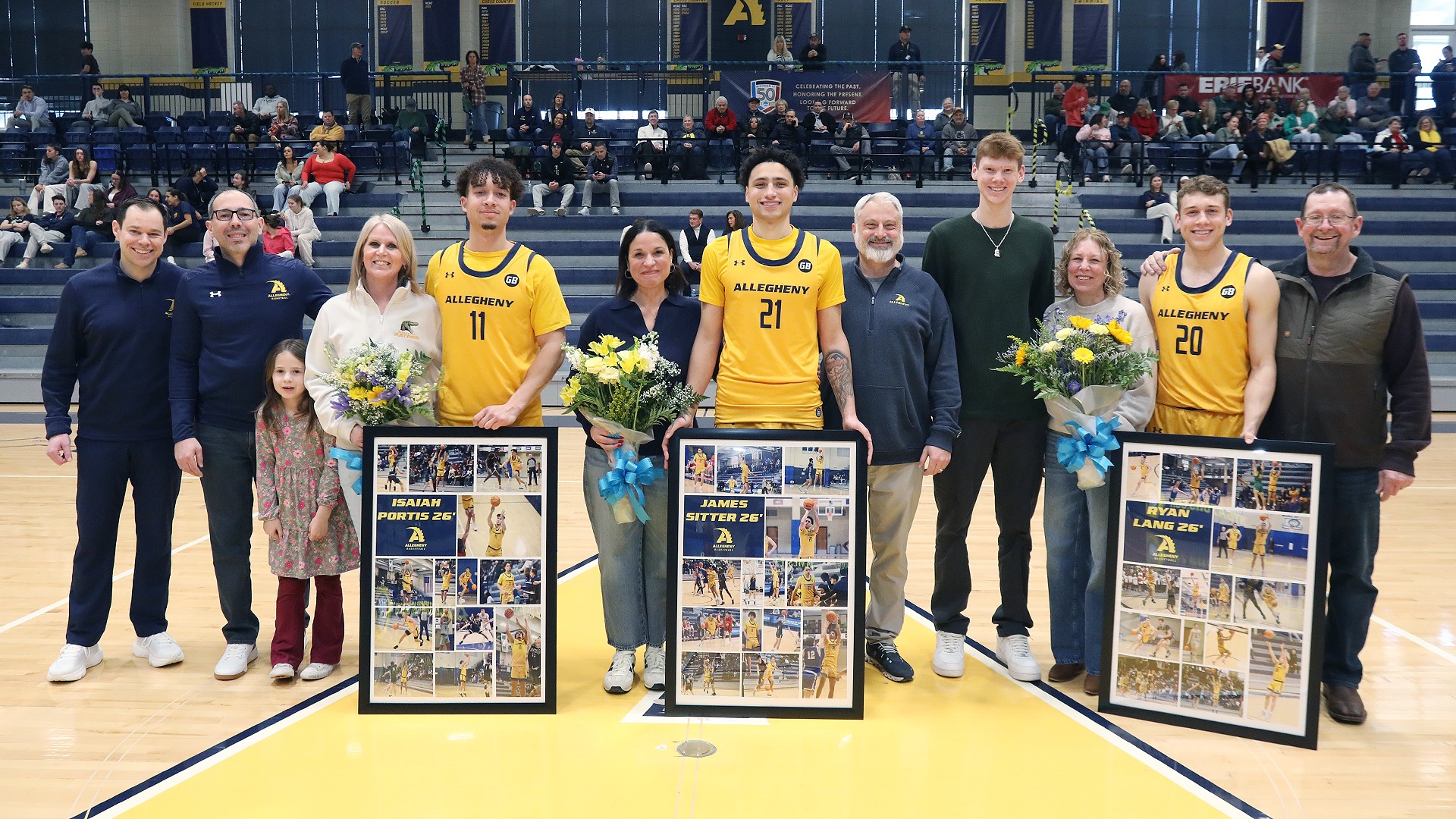Allegheny College men’s basketball vs. Franciscan on Senior Day, Feb. 14, 2026. Photo by Ed Mailliard.