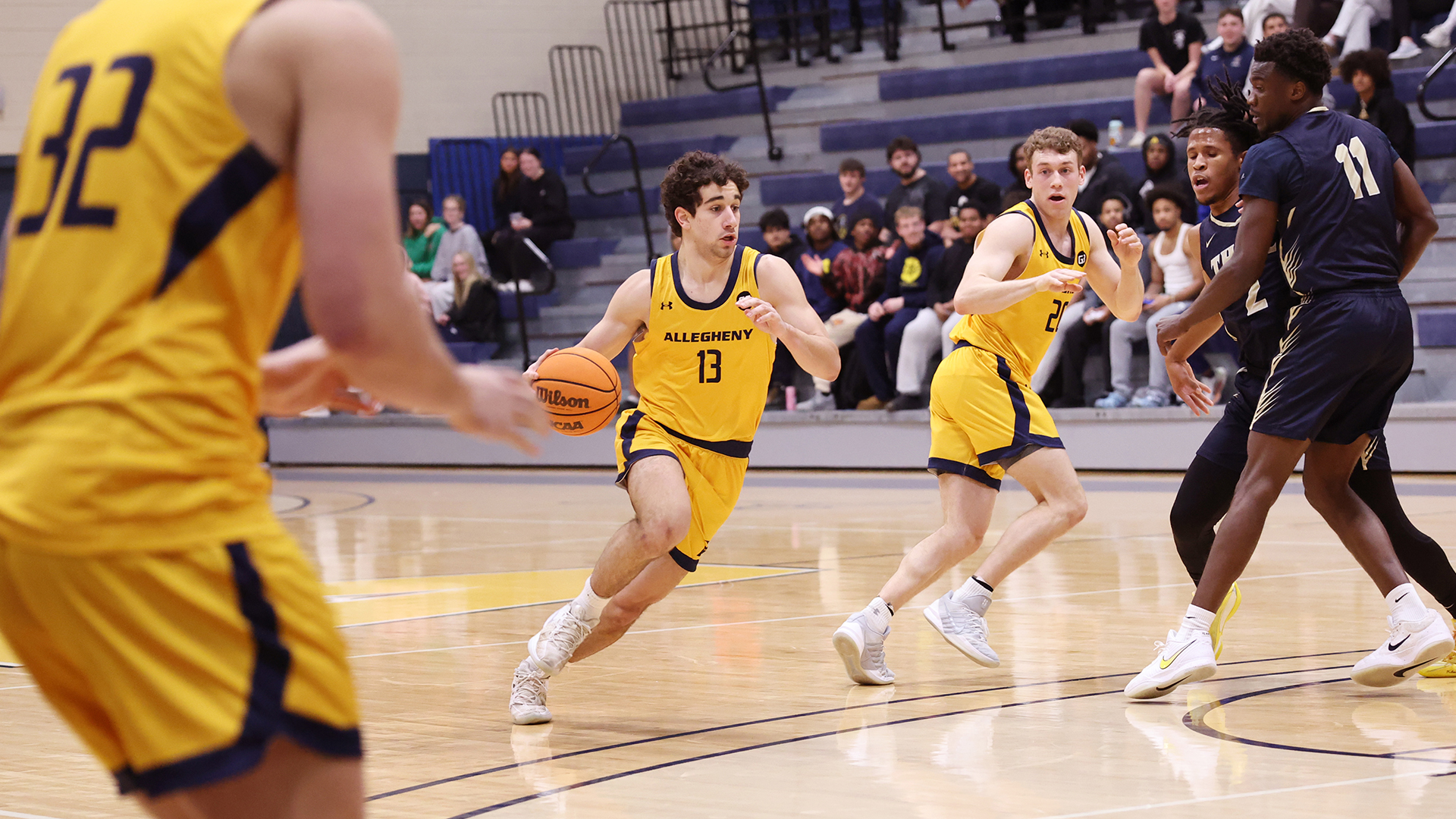 Allegheny College men’s basketball vs. Thiel College, Feb. 18, 2026. Photo by Ed Mailliard.