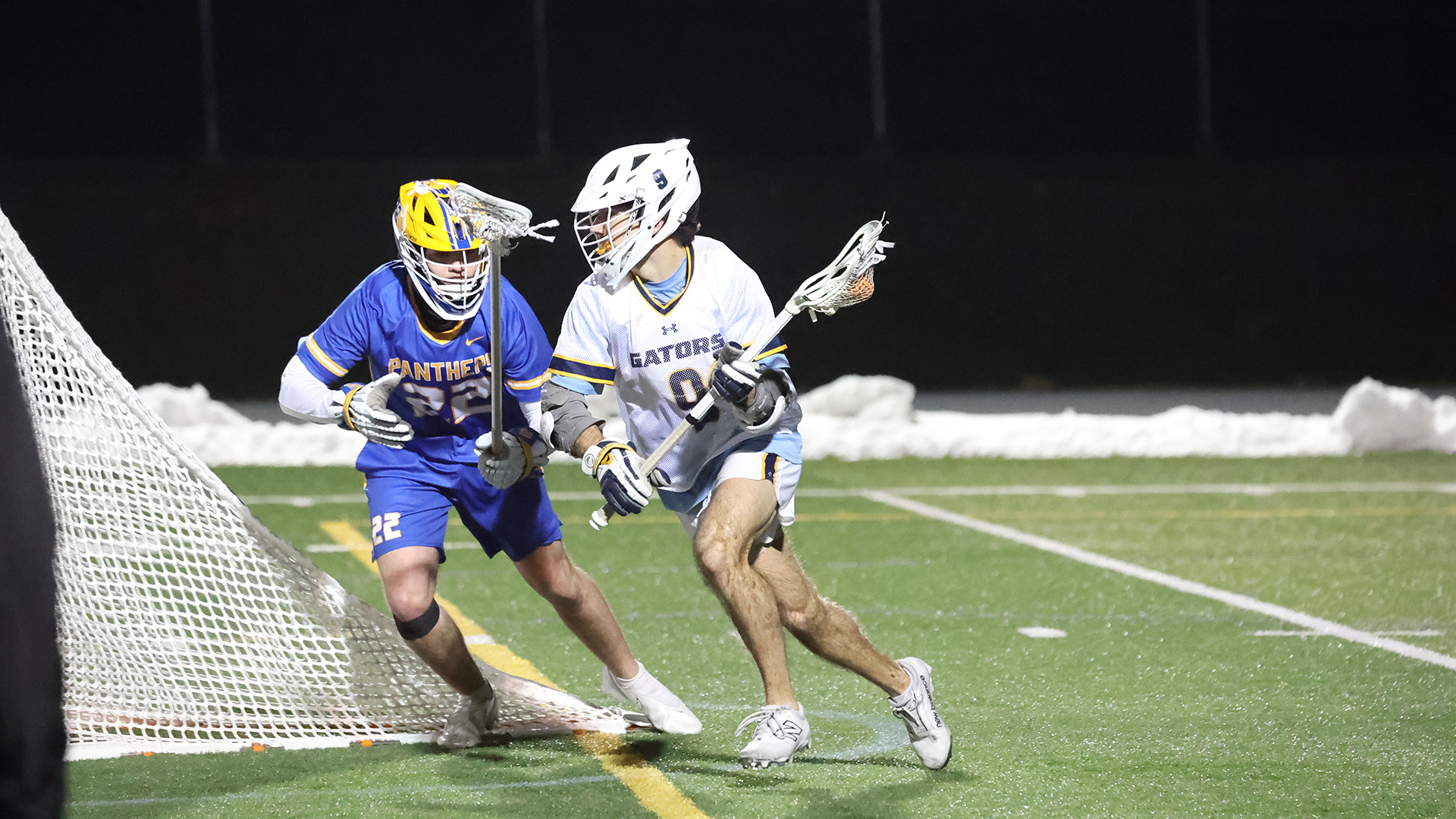 Allegheny College men’s lacrosse vs. Pitt-Bradford, Feb. 25, 2026. Photo by Ed Mailliard.
