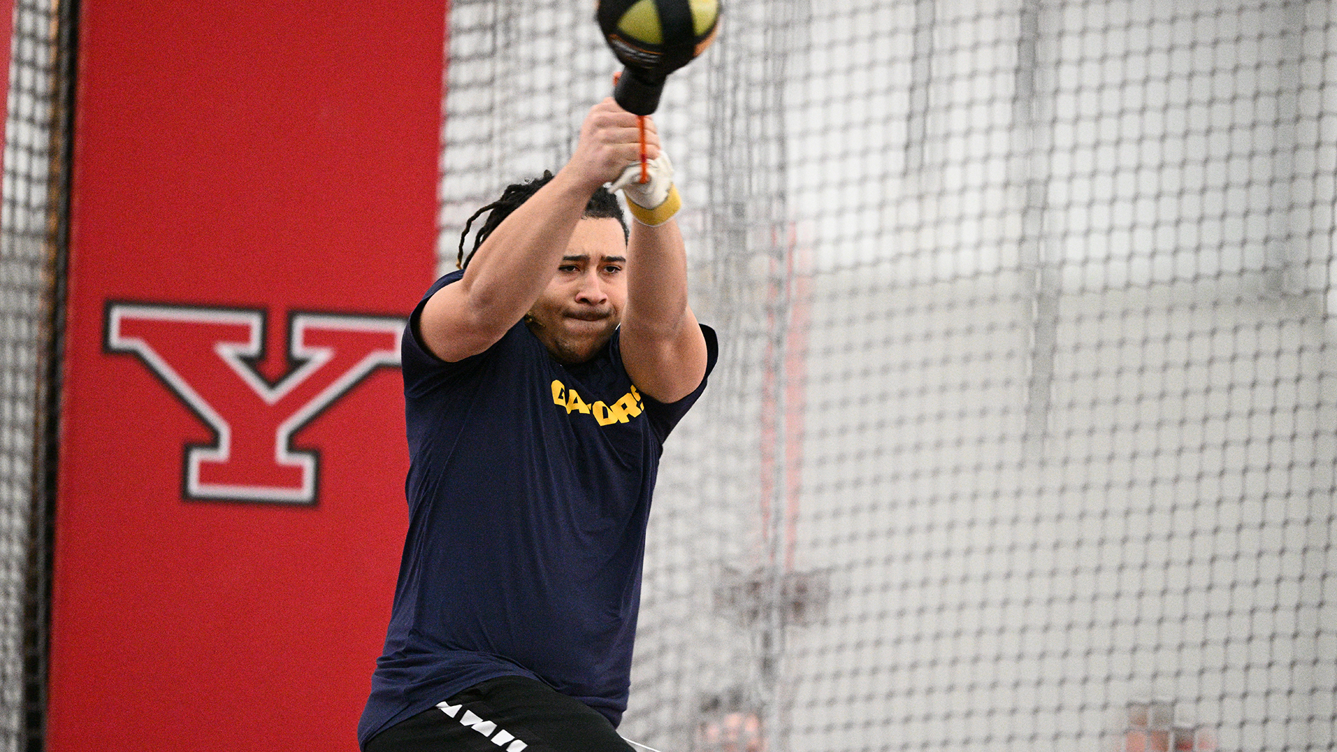 The Allegheny men's track & field team competes at the YSU Mid-Major Invitational. Photo by Robert Hayes.