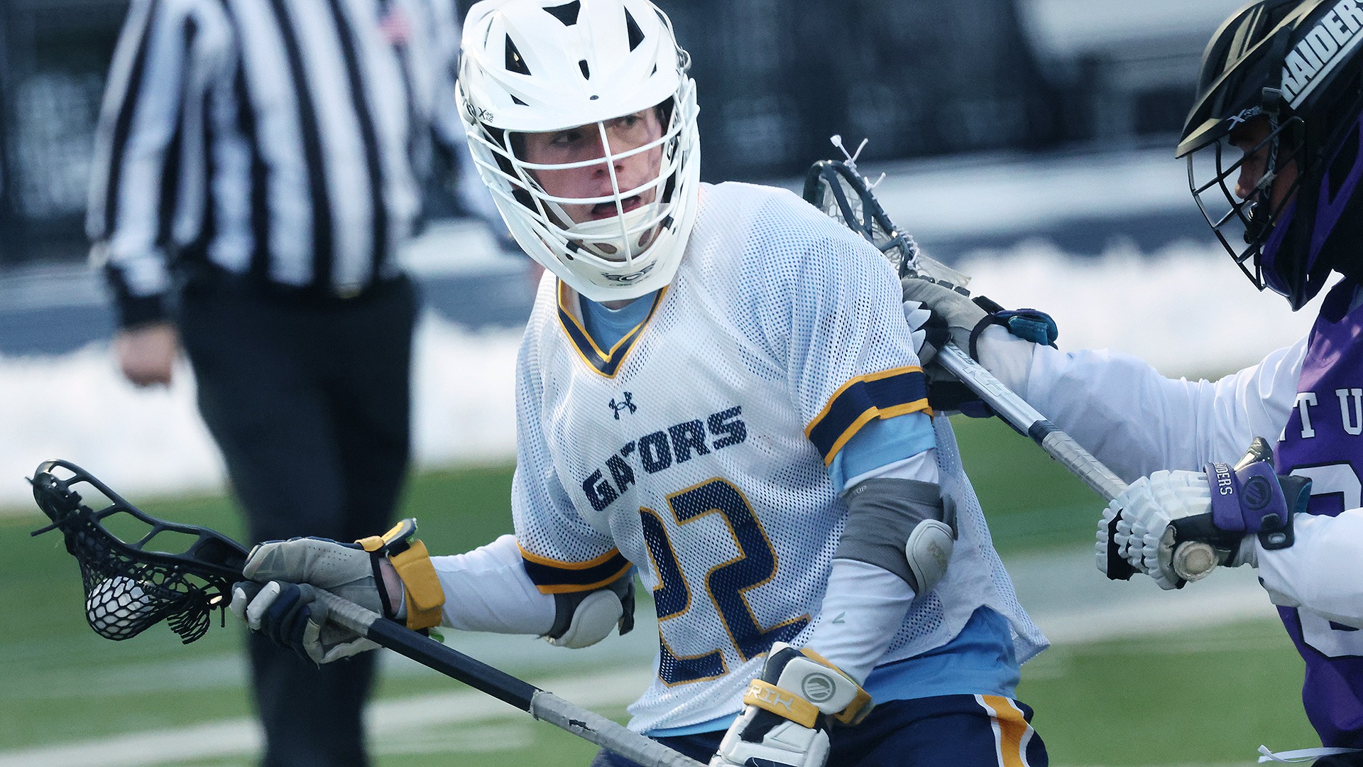 Allegheny College men’s lacrosse vs. Mount Union, March 18, 2026. Photo by Ed Mailliard.