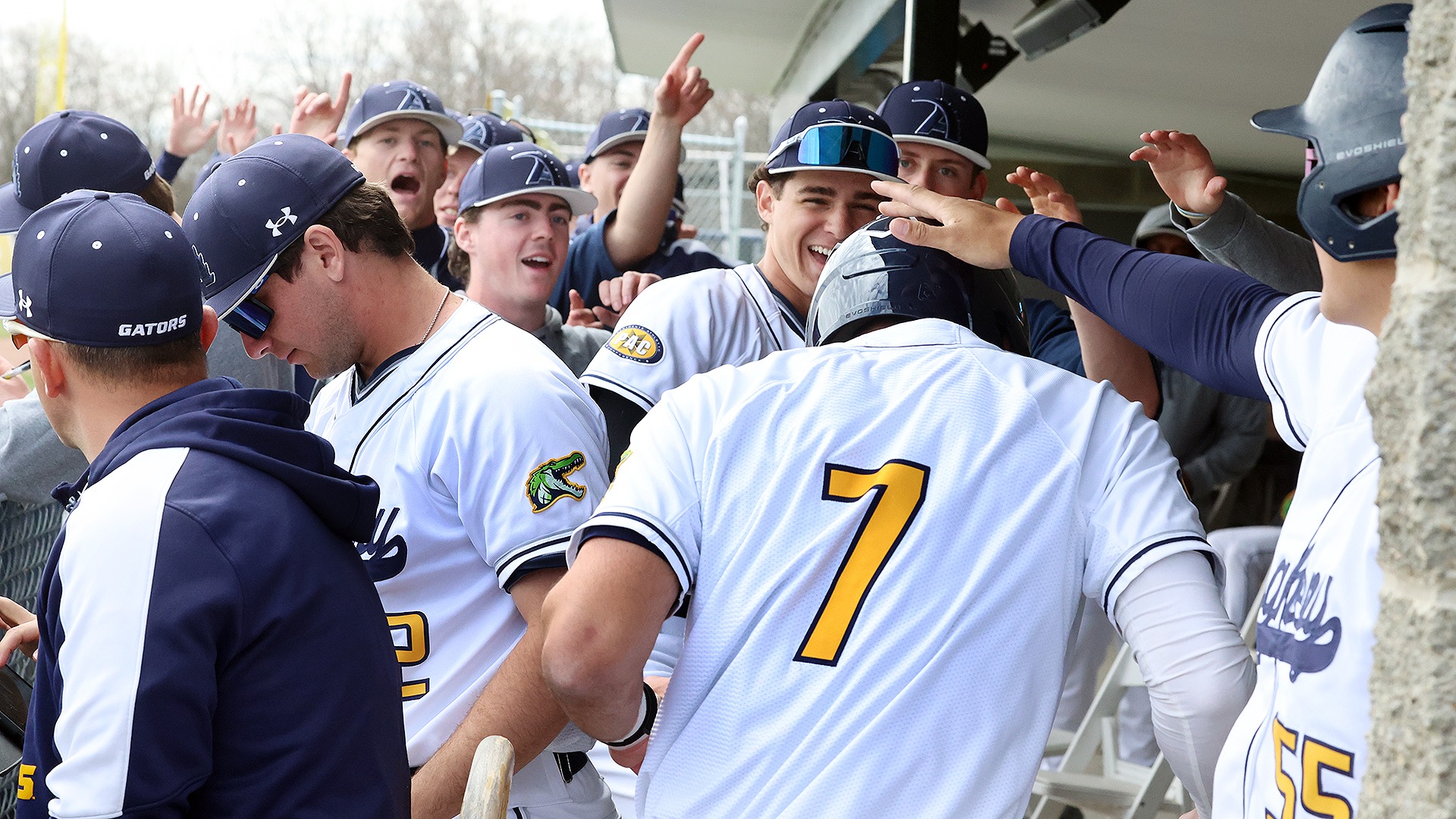 The Gators celebrate a win against Chatham