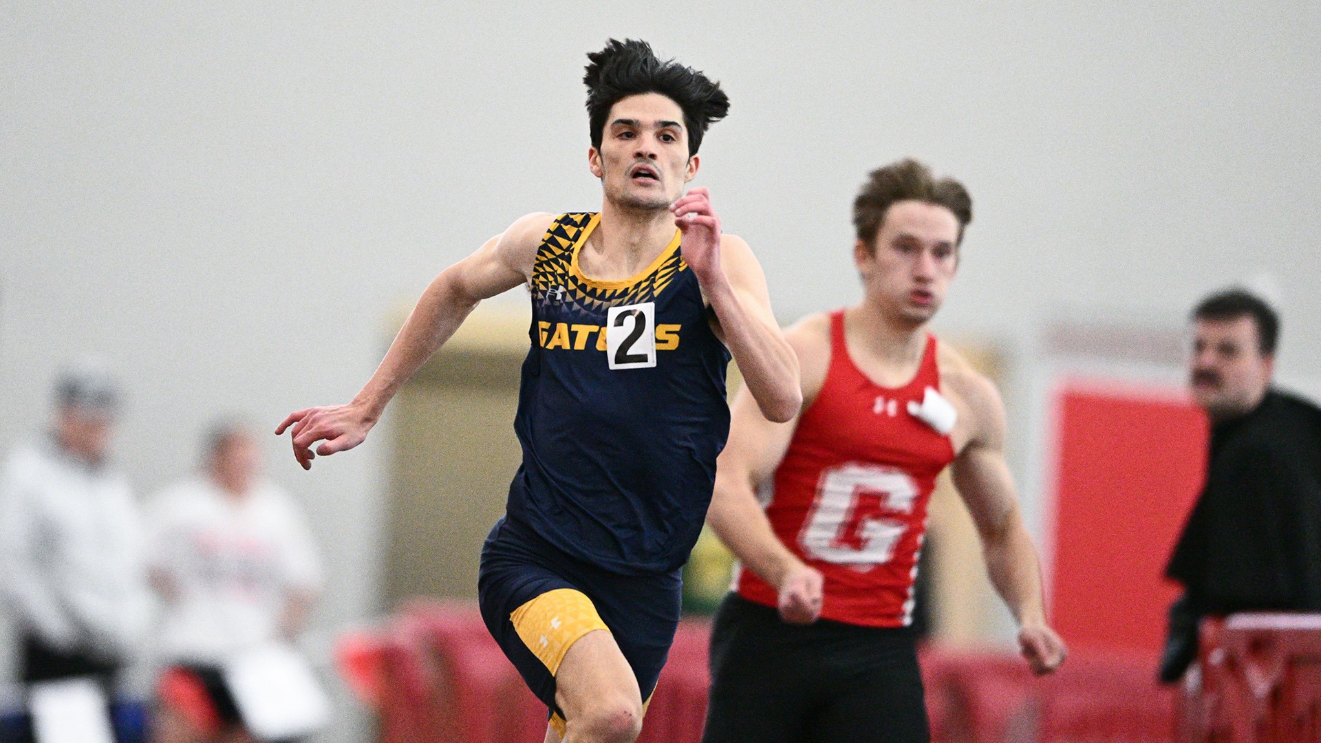 Austin Stewart at 2026 PAC Indoor Championships, Feb. 26, 2026. Photo by Robert Hayes.