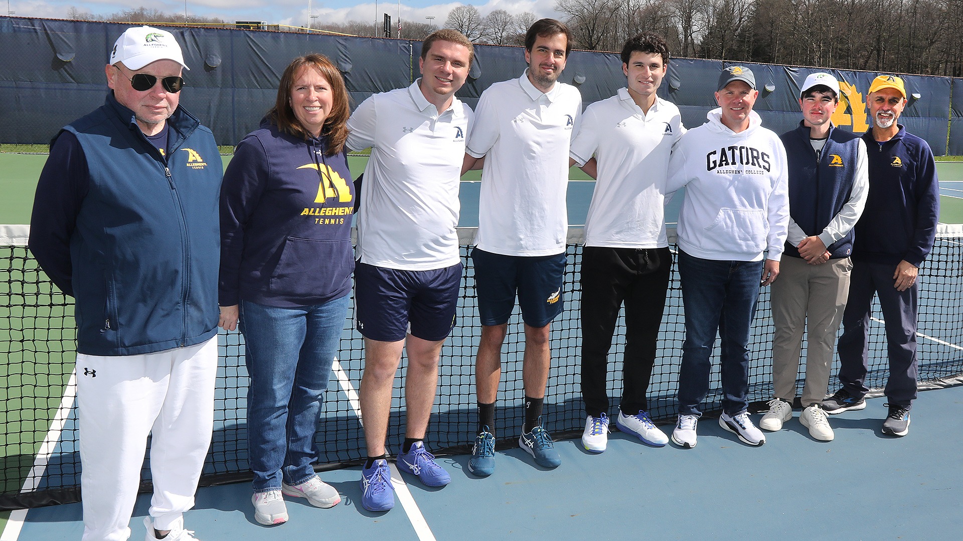 2025-26 Allegheny Men's Tennis Seniors, April 11, 2026. Photo by Ed Mailliard.