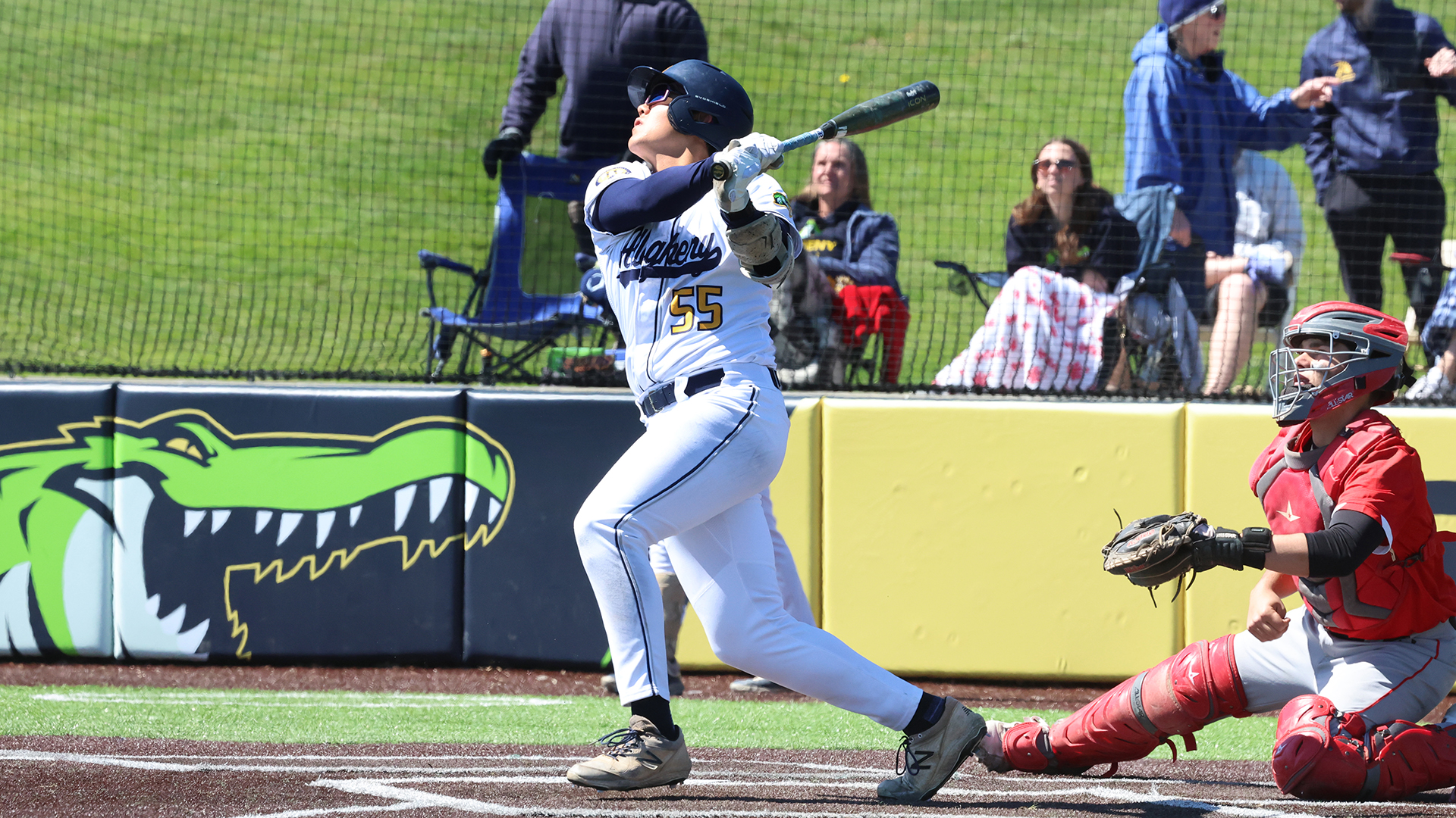 Allegheny College baseball action April 11, 2026. Photo by Ed Mailliard.