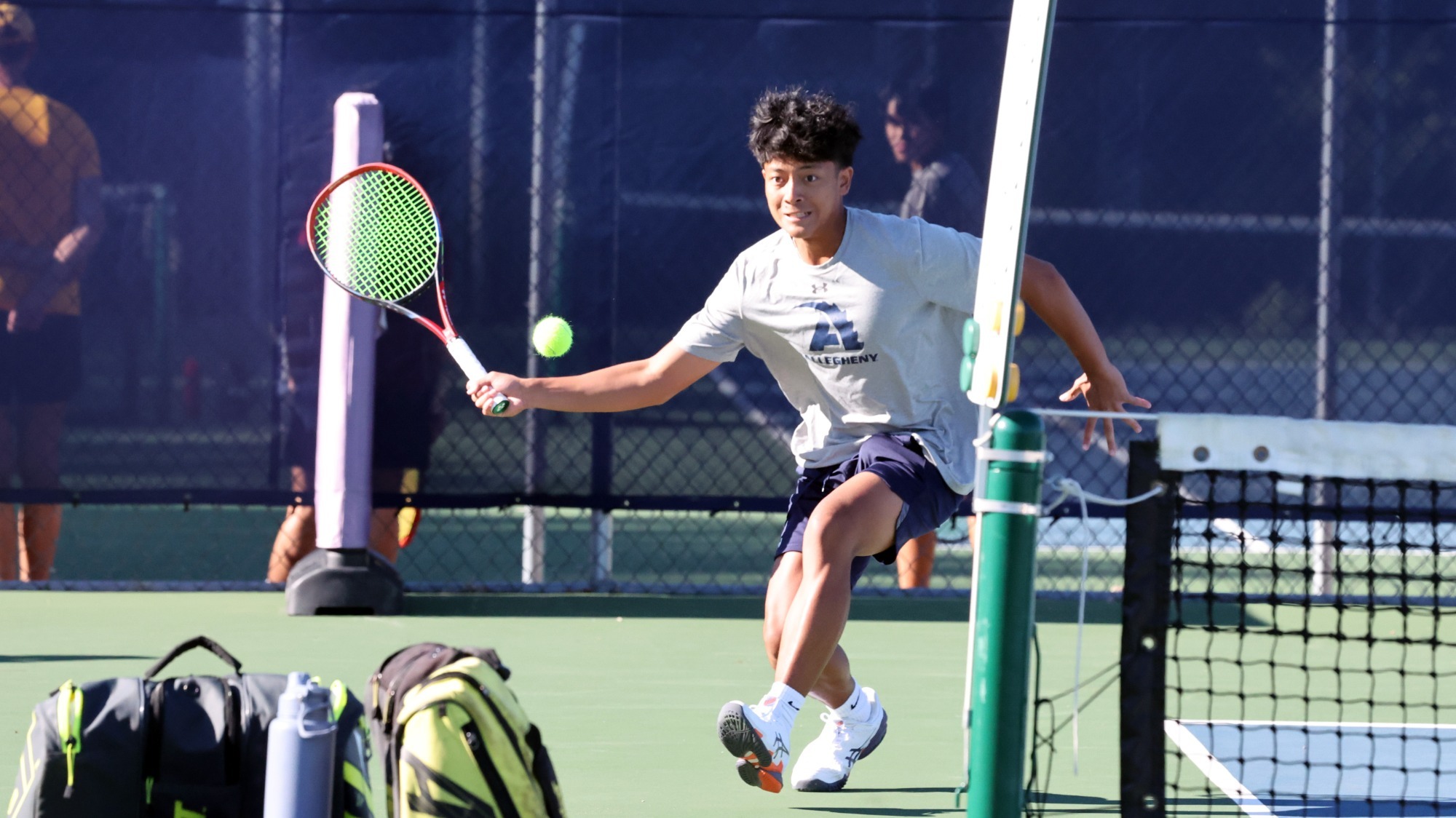 Adam Memije, Allegheny men's tennis. Photo by Ed Mailliard.