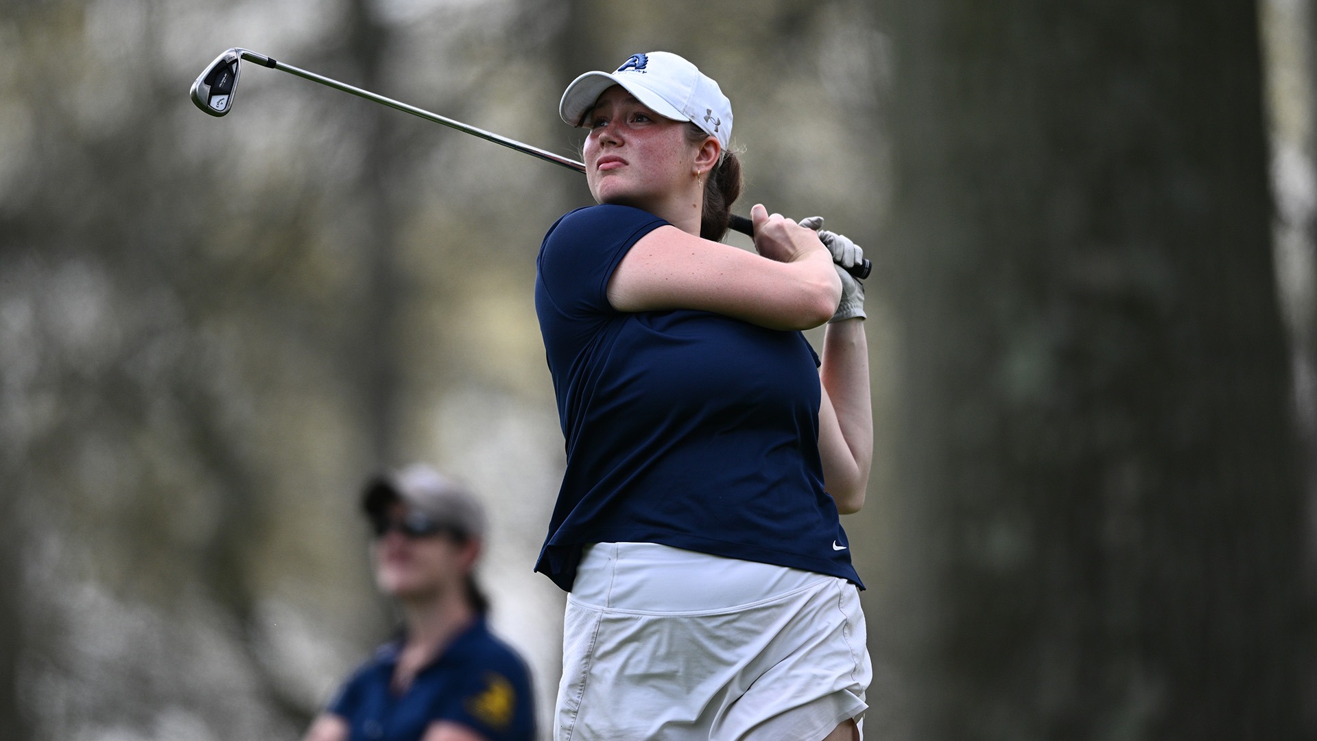 Ada Cote during the third round of the 2025-26 PAC Women's Golf Championships, April 24, 2026. Photo by Robert Hayes.