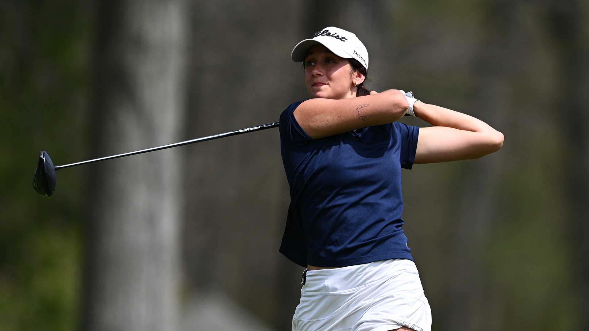 Josephine Corey during the third round of the 2025-26 PAC Women's Golf Championships, April 24, 2026. Photo by Robert Hayes.