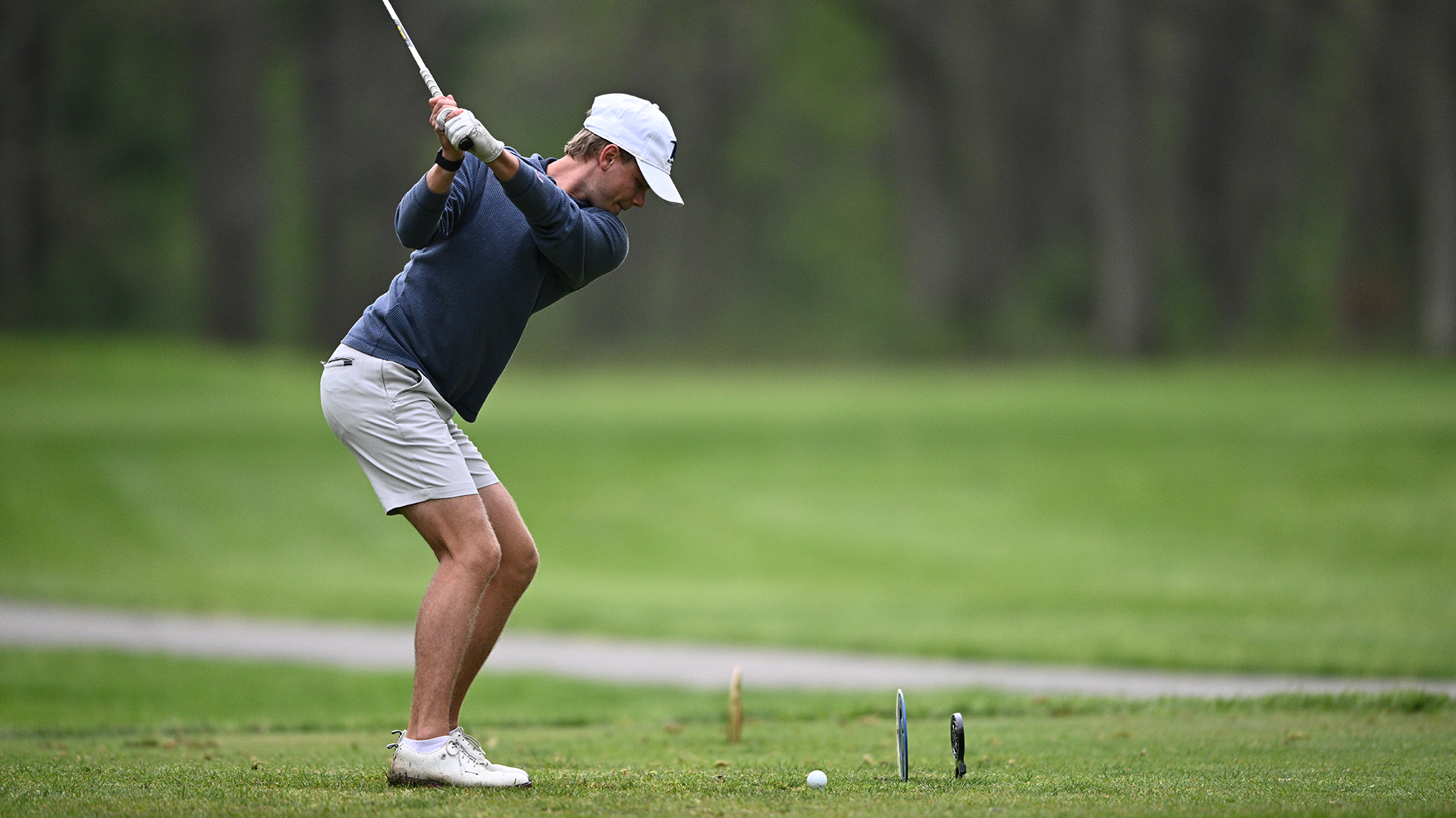 The Allegheny men's golf team competes at the 2026 PAC Spring Championship. Photo by Robert Hayes.
