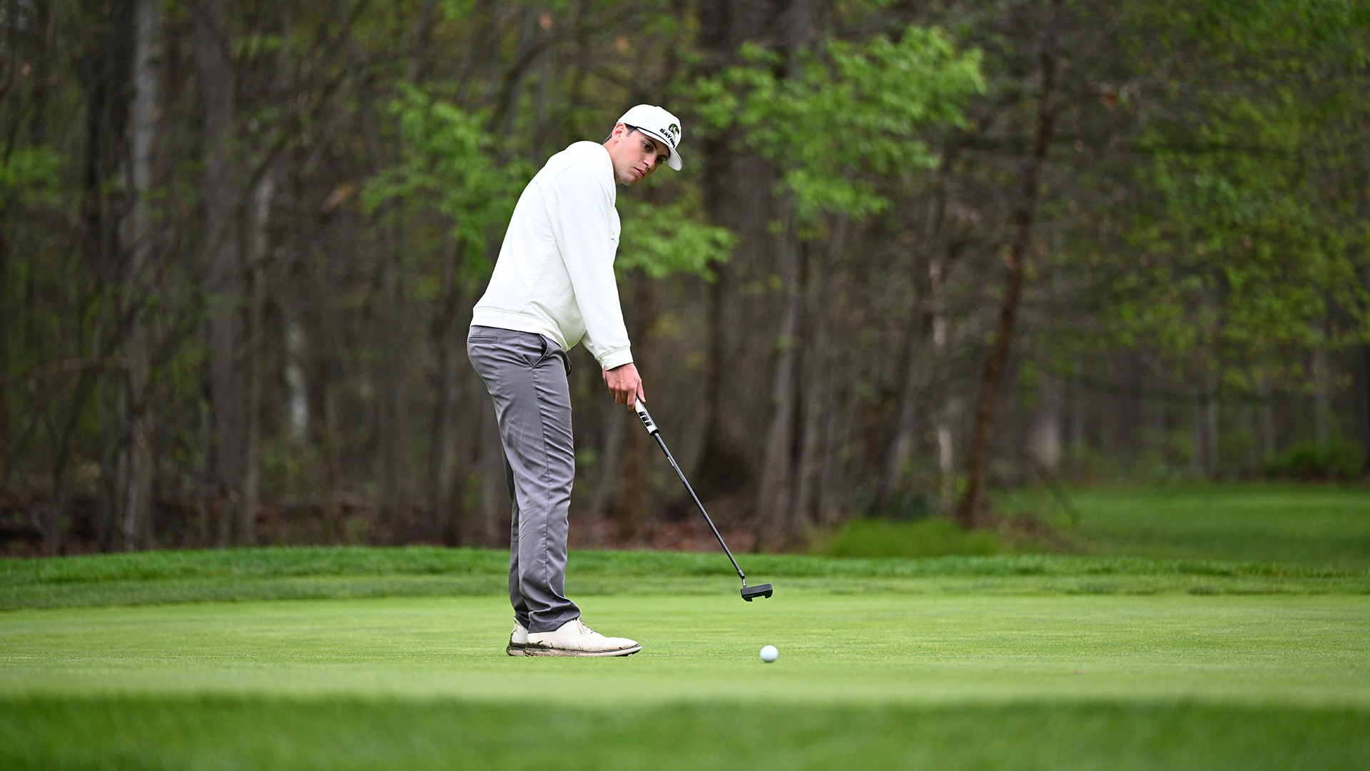 The Allegheny men's golf team competes at the 2026 PAC Spring Championship. Photo by Robert Hayes.