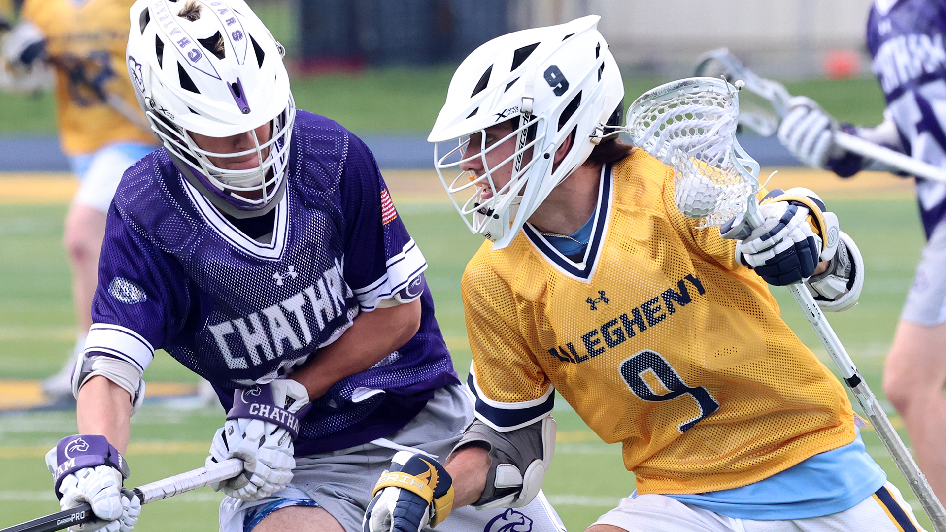 Allegheny College men’s lacrosse vs. Chatham, April 4, 2026. Photo by Ed Mailliard.