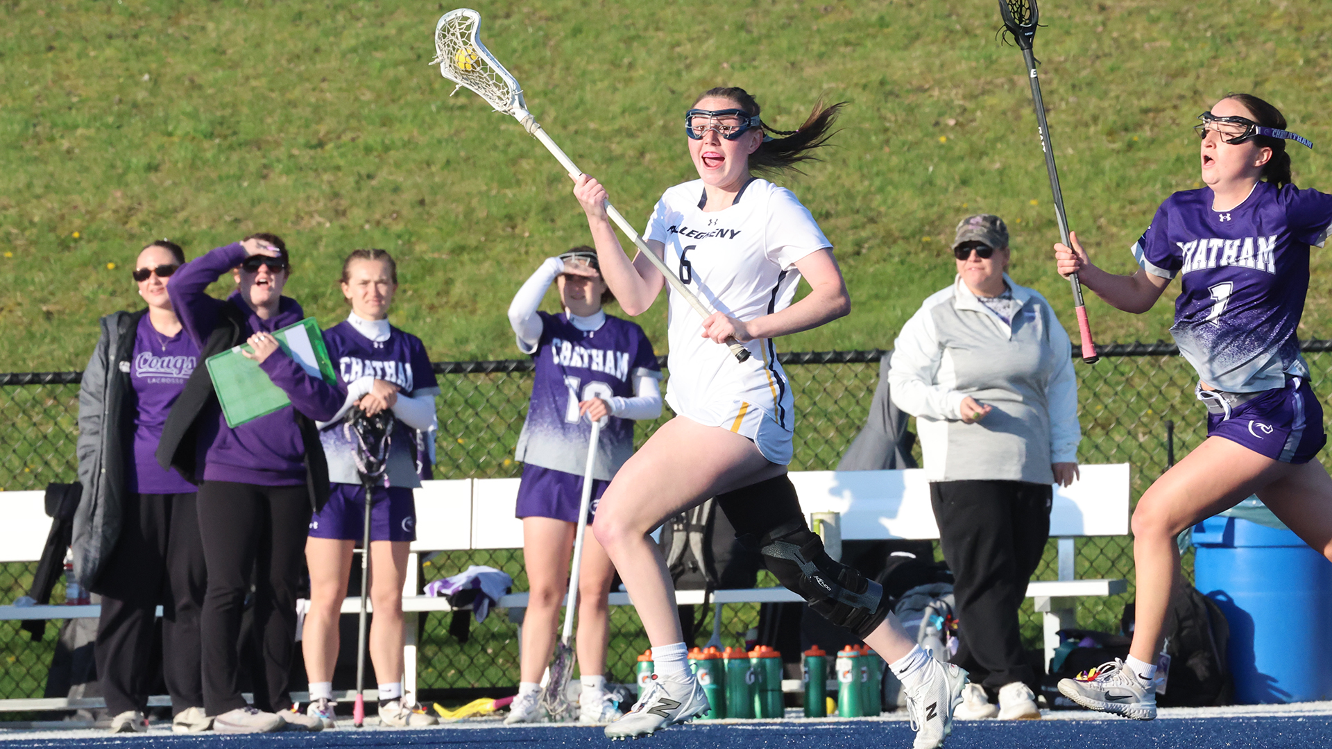 Allegheny College women’s lacrosse vs. Chatham, April 8, 2026. Photo by Ed Mailliard.