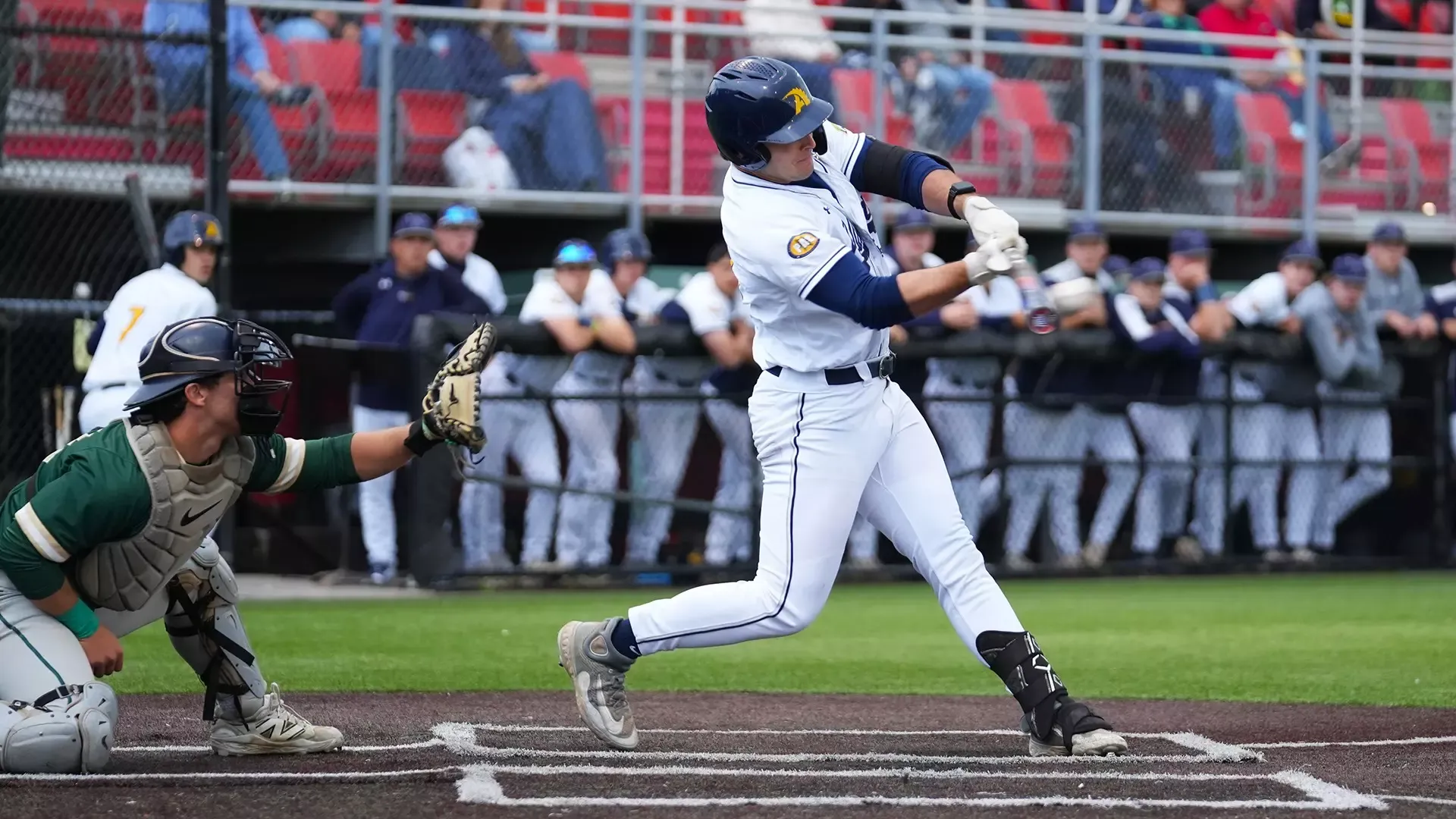 Ryan Cochran at-bat vs. Bethany in PAC Tournament, May 6, 2026. Photo by Colin Herb/Bethany Athletics.