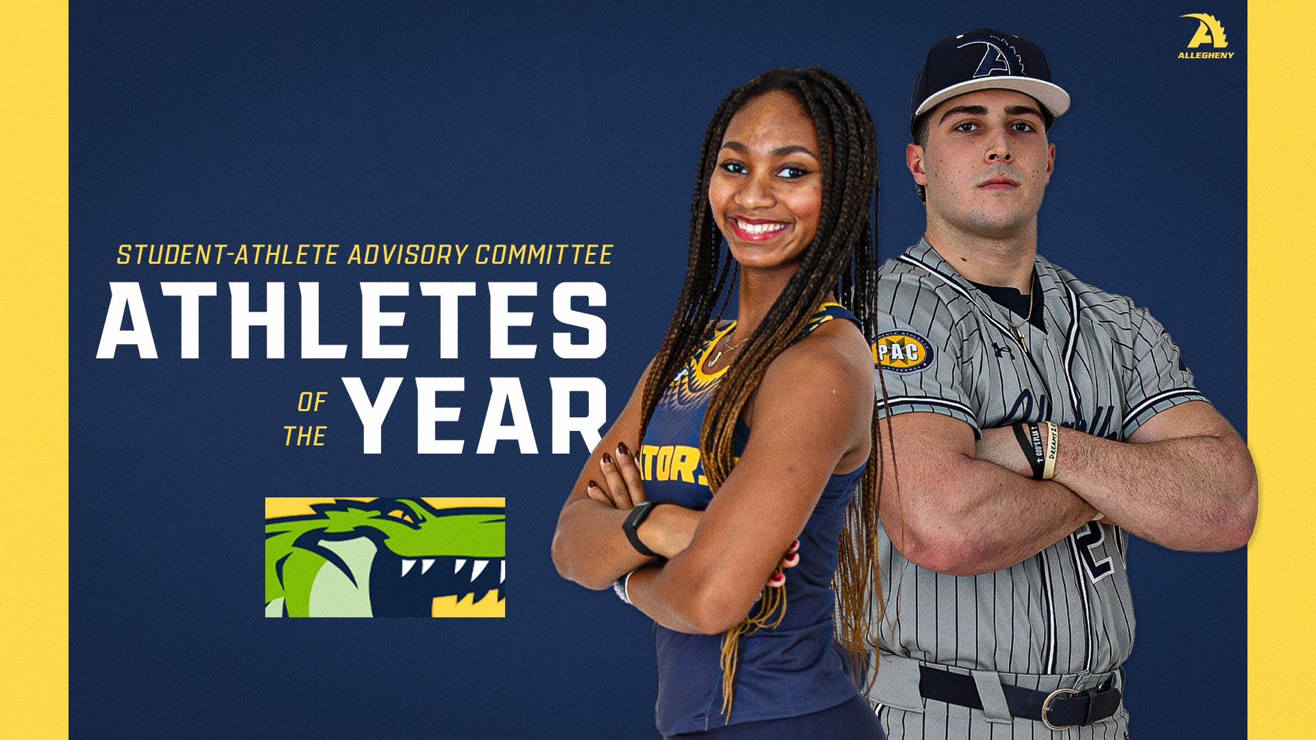 2025-26 SAAC Athletes of the Year, Evie Ellenberger and Ryan Cochran.