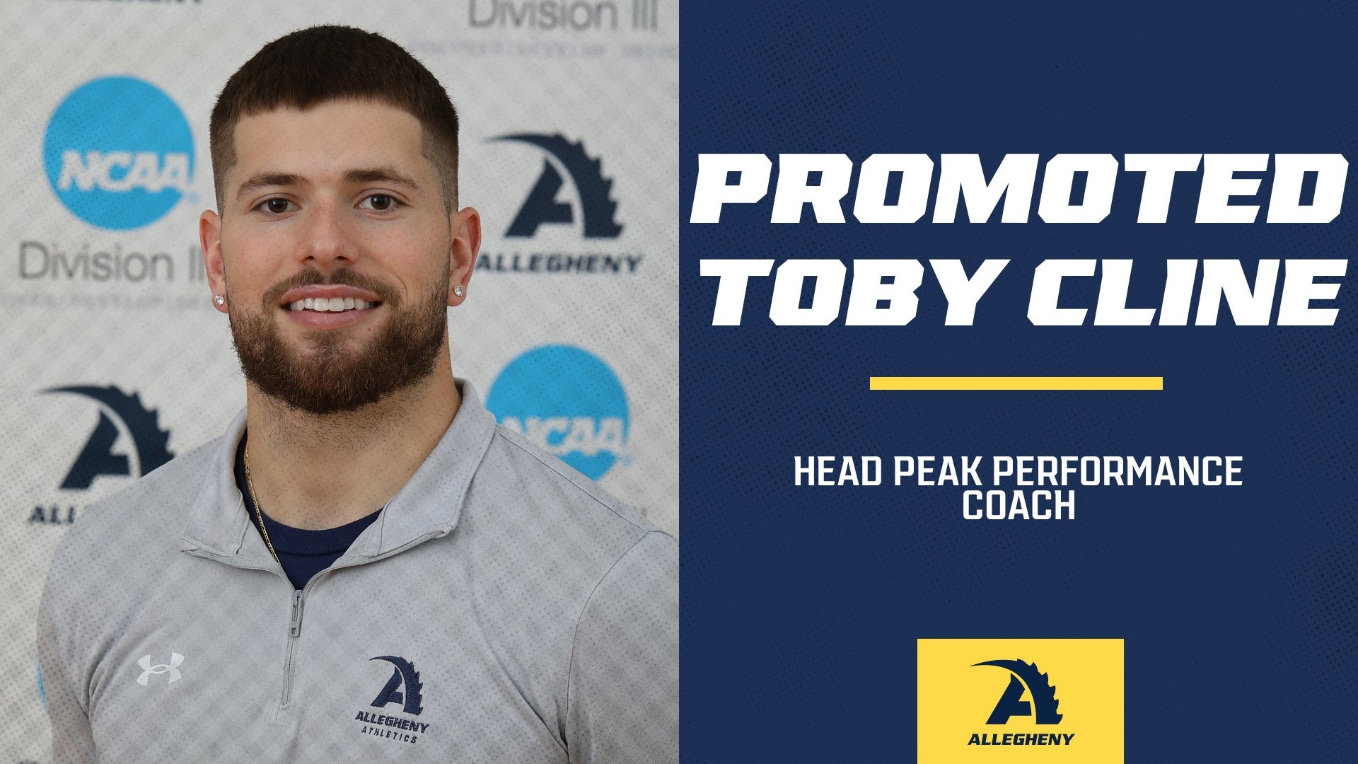 Promoted Toby Cline, head peak performance coach
