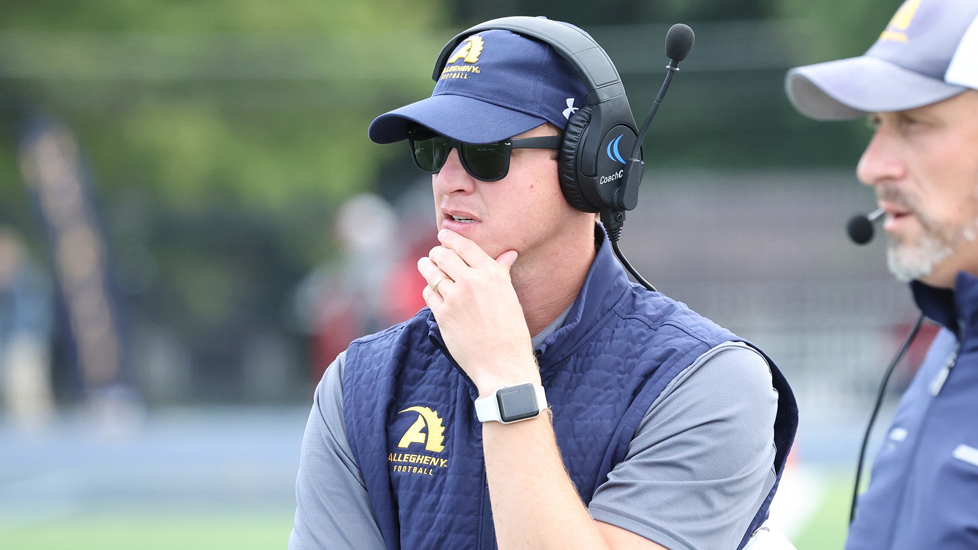 Braden Layer vs. Denison, Sept. 6, 2025. Photo by Ed Mailliard.