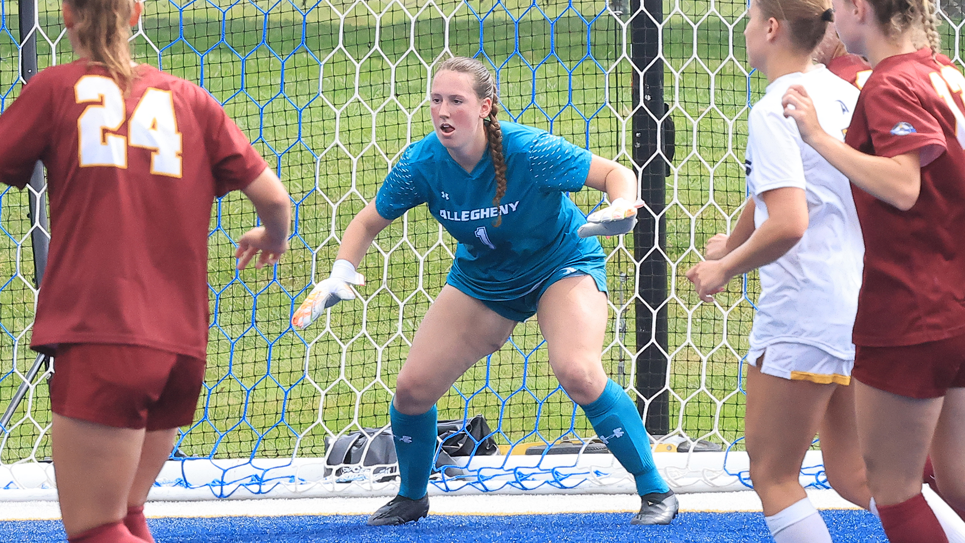 Allegheny College women’s soccer vs. St. John Fisher, 9–12-26. Photo by Ed Mailliard.