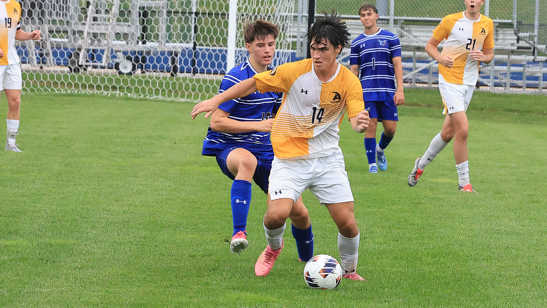 Allegheny College men’s soccer vs. Alfred State, 9–12-26. Photo by Ed Mailliard.
