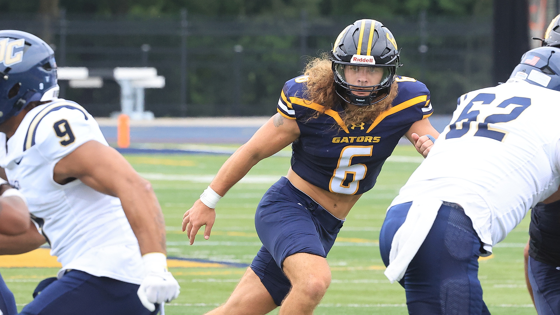 Allegheny College football vs. Juniata, 9–12-26. Photo by Ed Mailliard.