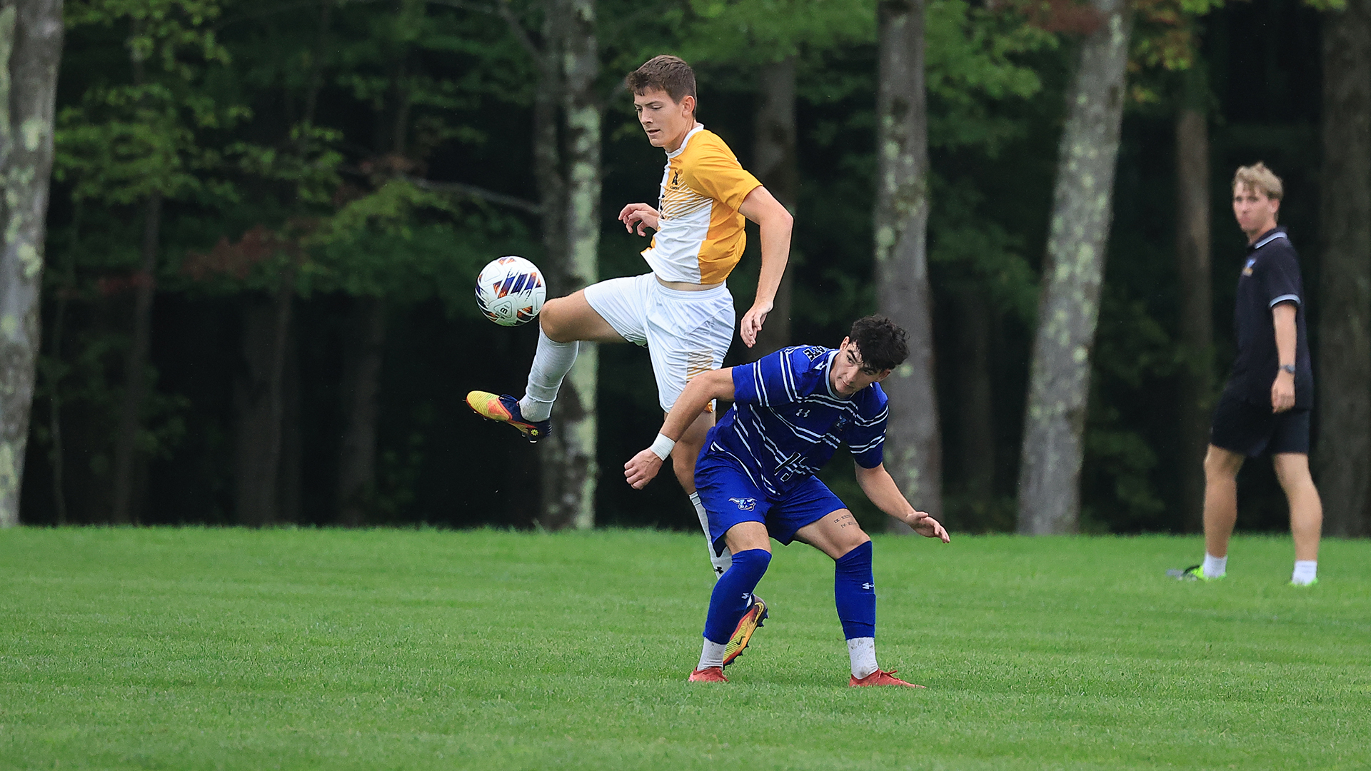 Allegheny College men’s soccer vs. Alfred State, 9–12-26. Photo by Ed Mailliard.