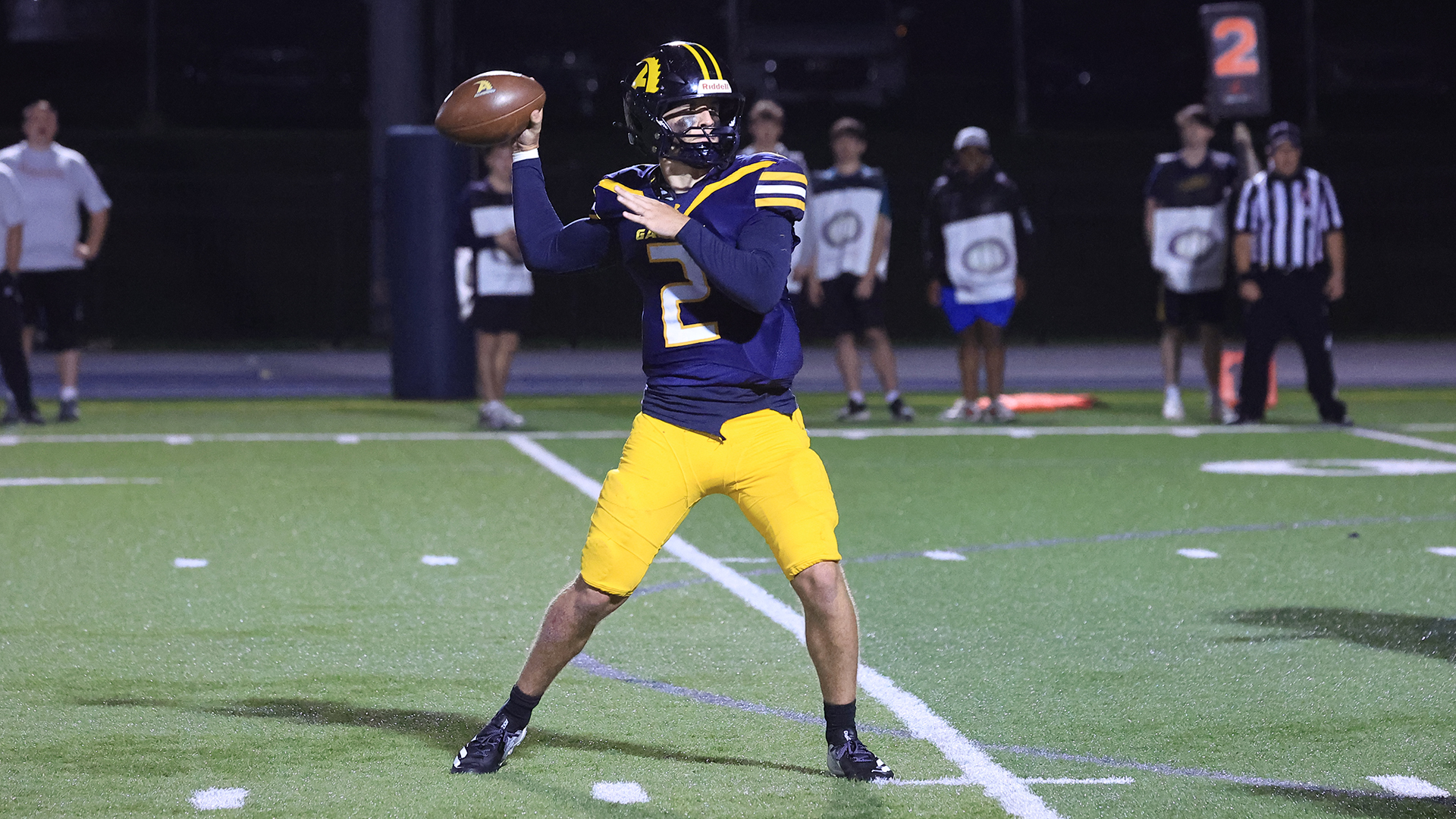 Allegheny College football vs. Waynesburg, Sept. 19, 2026. Photo by Ed Mailliard.